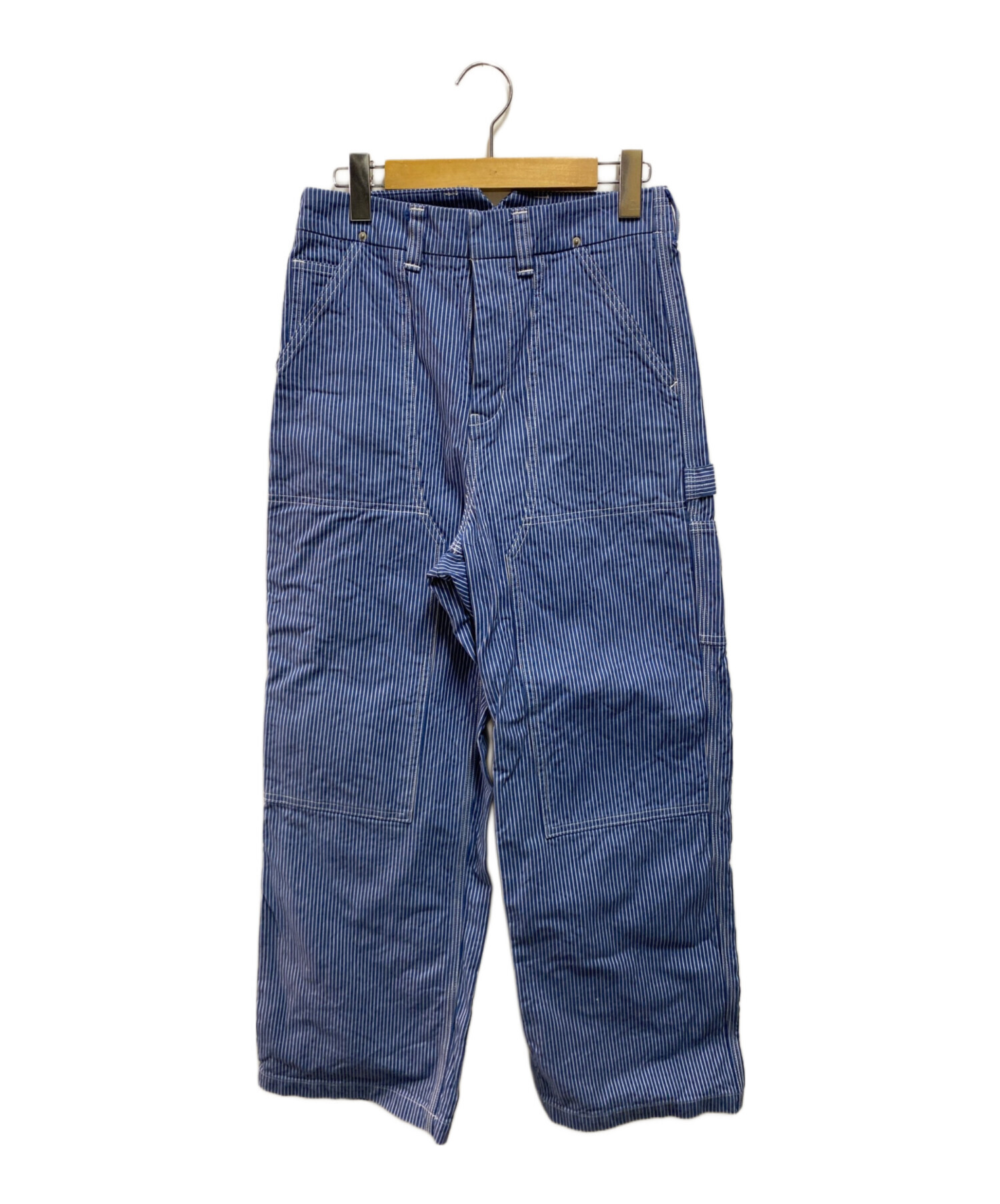 UNION LAUNCH (ユニオンランチ) ストライプ ペインターパンツ ネイビー  