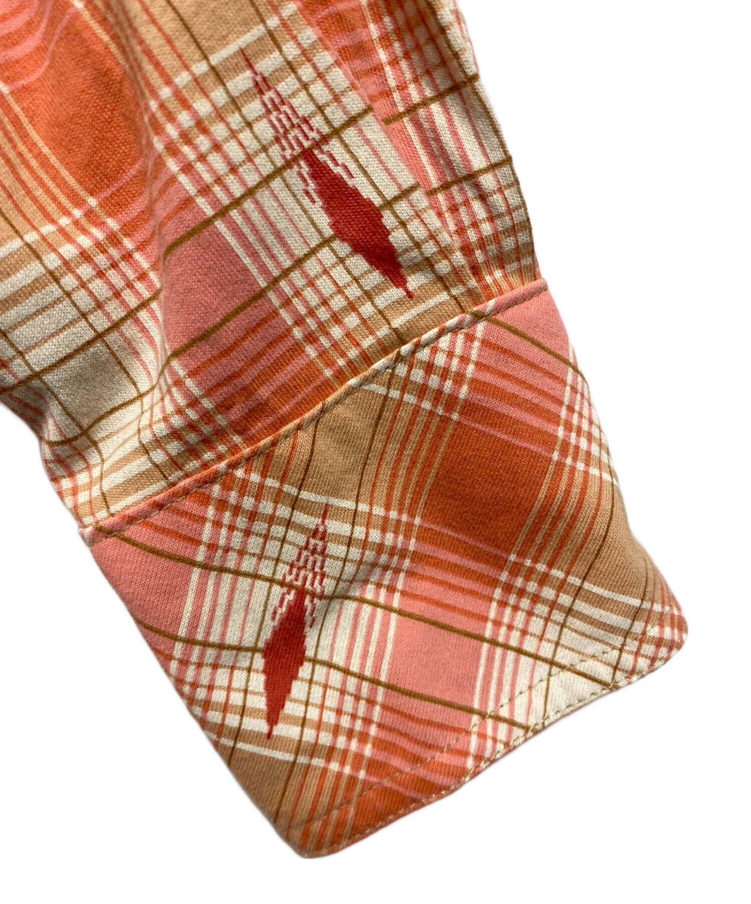 【美品】ダブルアールエル ウエスタンシャツ フランネル チェック オレンジ S 中古・古着通販】RRL (ダブルアールエル) チェックシャツ オレンジ