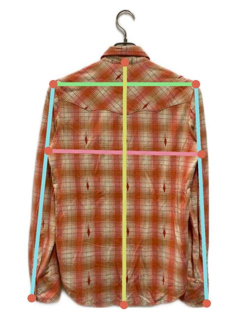 中古・古着通販】RRL (ダブルアールエル) チェックシャツ オレンジ