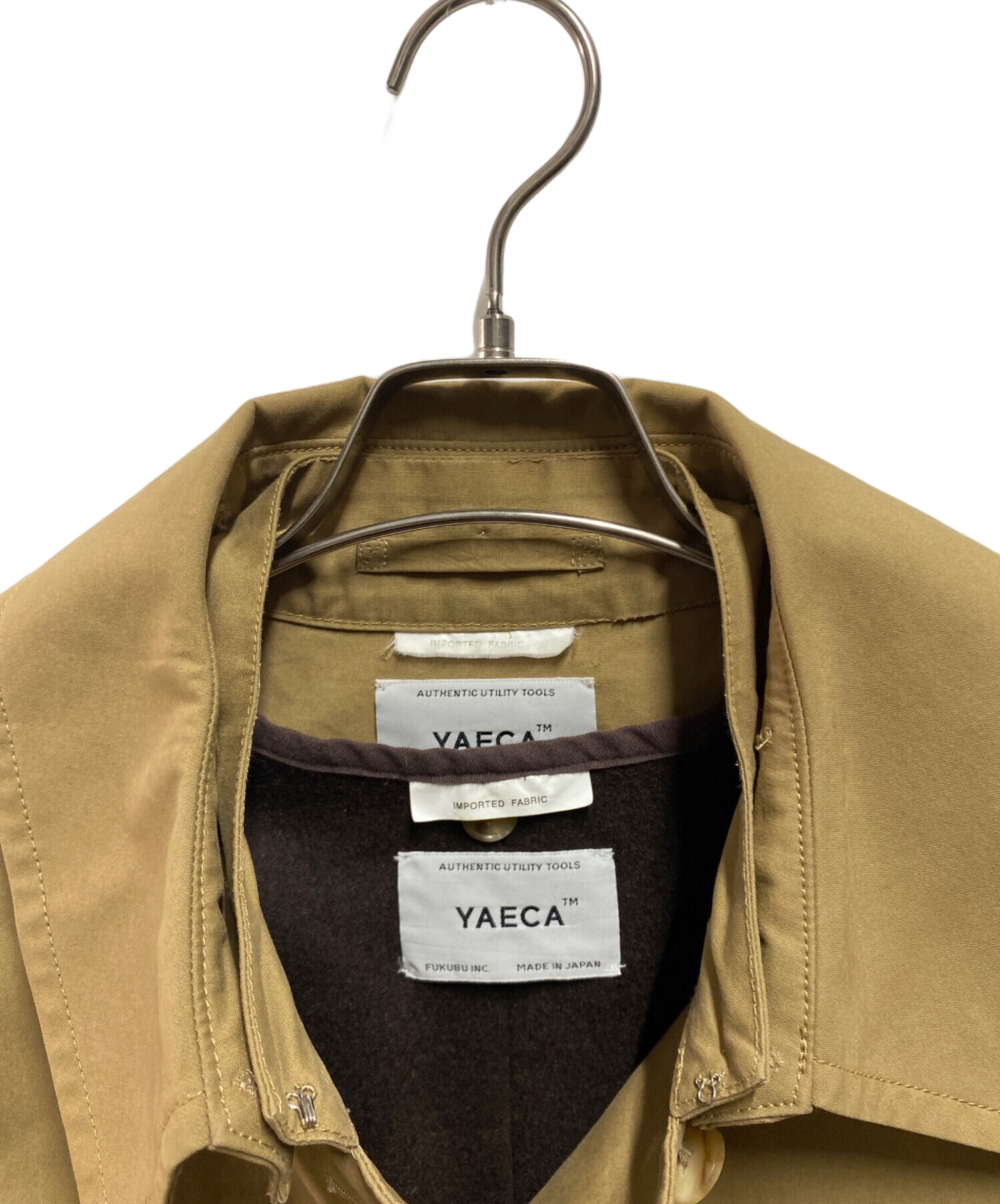 中古・古着通販】YAECA (ヤエカ) ライナー付ステンカラーコート