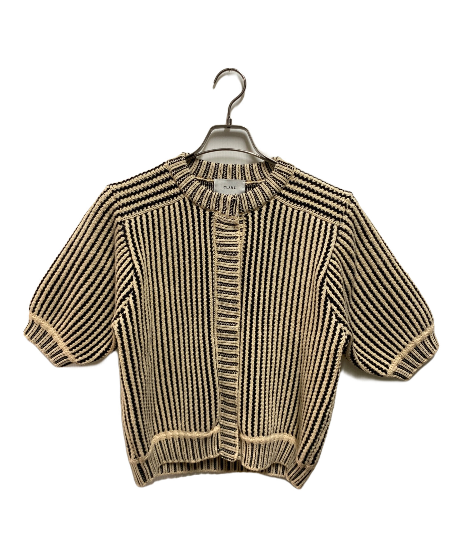 CLANE STRIPE CABLE HALF SLEEVE CARDIGAN 【公式通販】