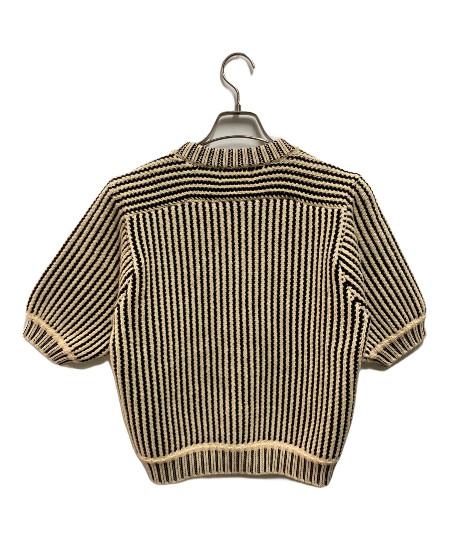 CLANE STRIPE CABLE HALF SLEEVE CARDIGAN 【公式通販】