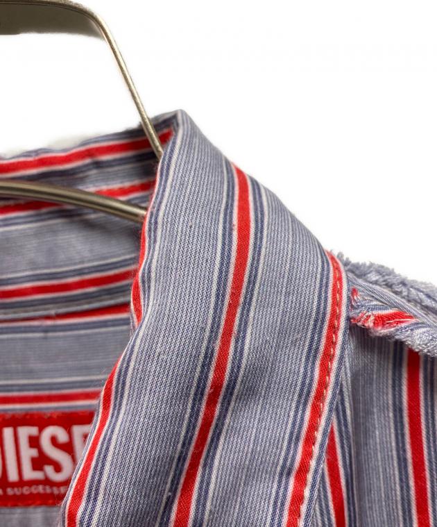 中古・古着通販】DIESEL (ディーゼル) C-Razyラップシャツ ブルー