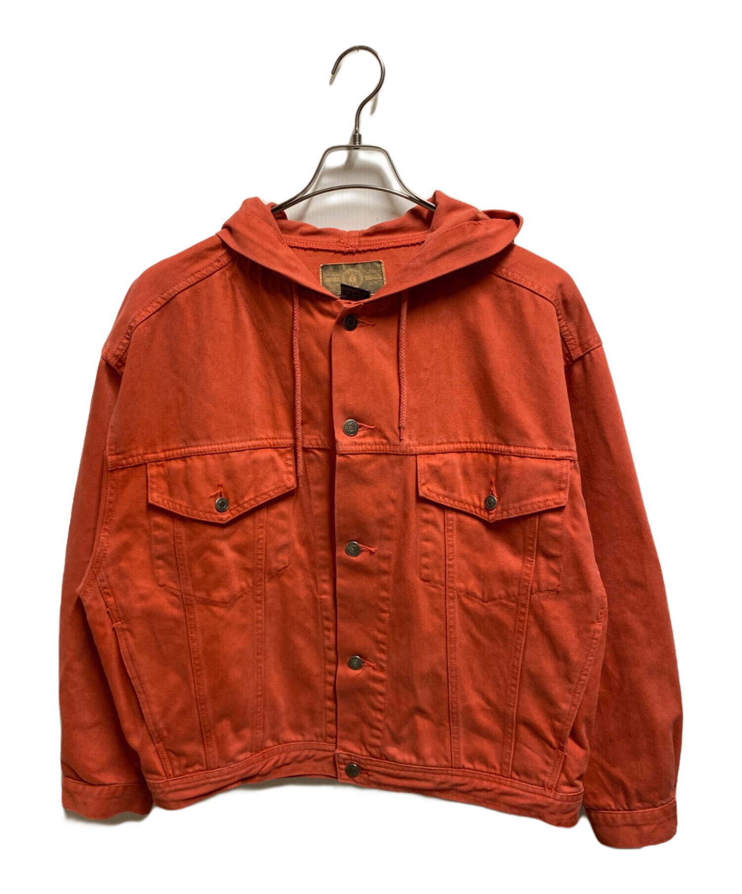 デニムジャケット Mサイズ オレンジ 大好きなミリタリー色 