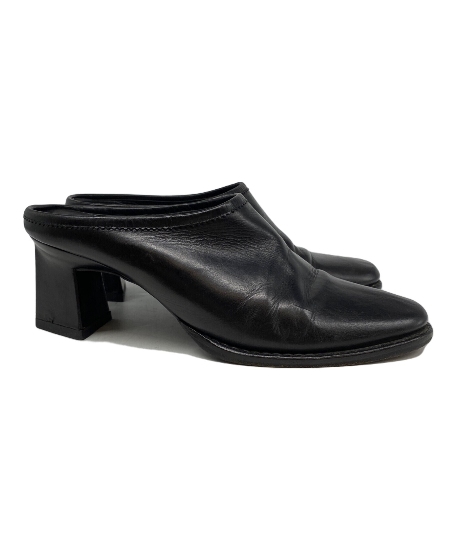 中古・古着通販】YOHJI YAMAMOTO (ヨウジヤマモト) ミュール ブラック