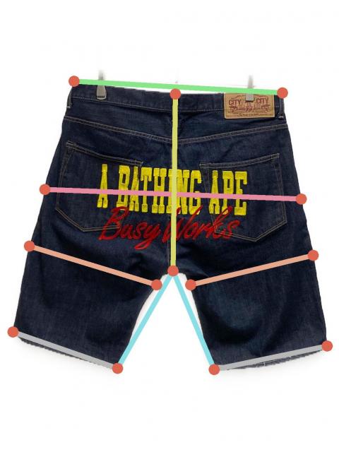 a bathing ape デニムショーツ エイプ 中古・古着通販】A BATHING APE (ア ベイシング エイプ) 刺繍デニム