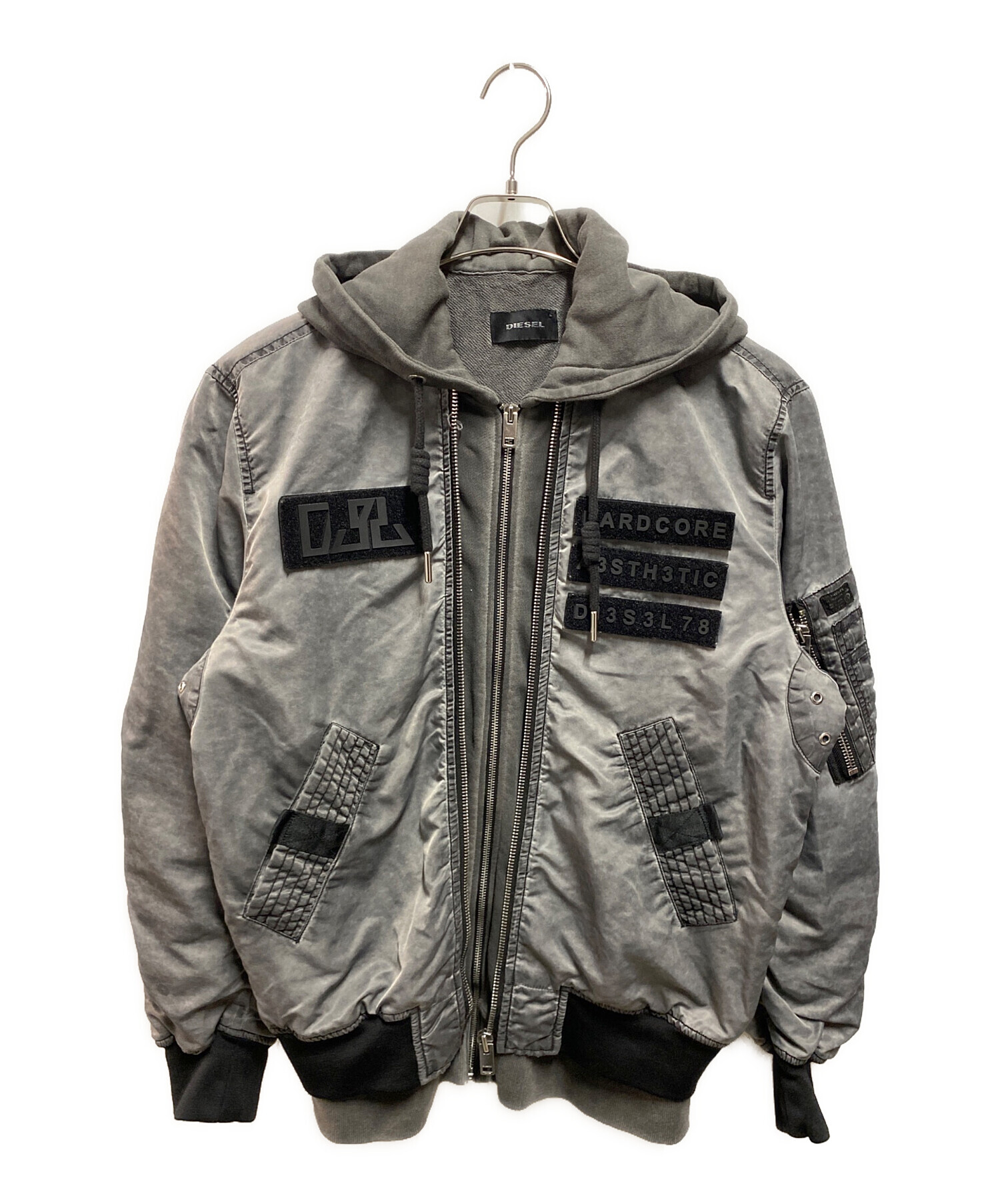 中古・古着通販】DIESEL (ディーゼル) レーヤードフライトジャケット