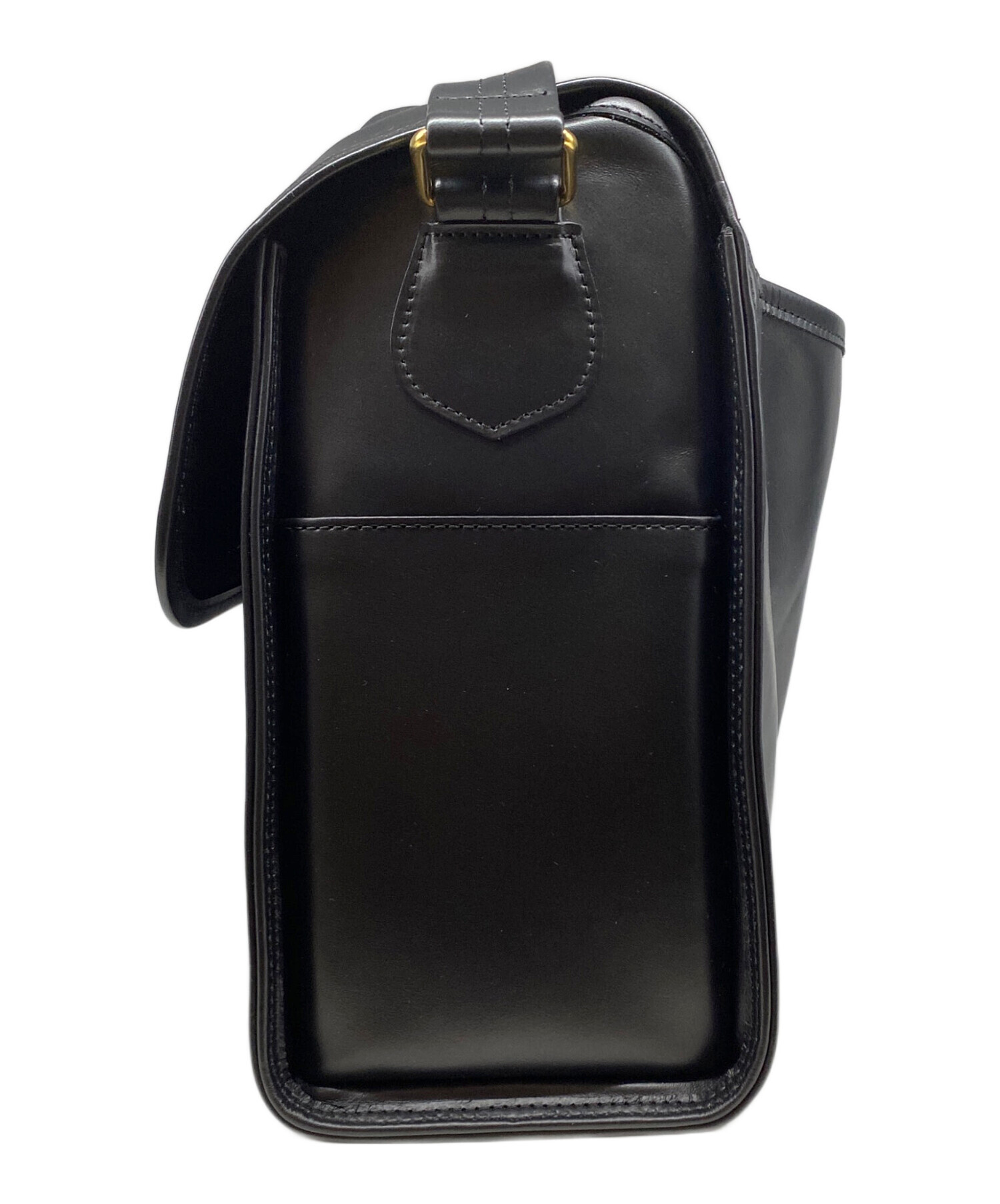 中古・古着通販】holiday (ホリデー) LEATHER FLAP BIG BAG ブラック 