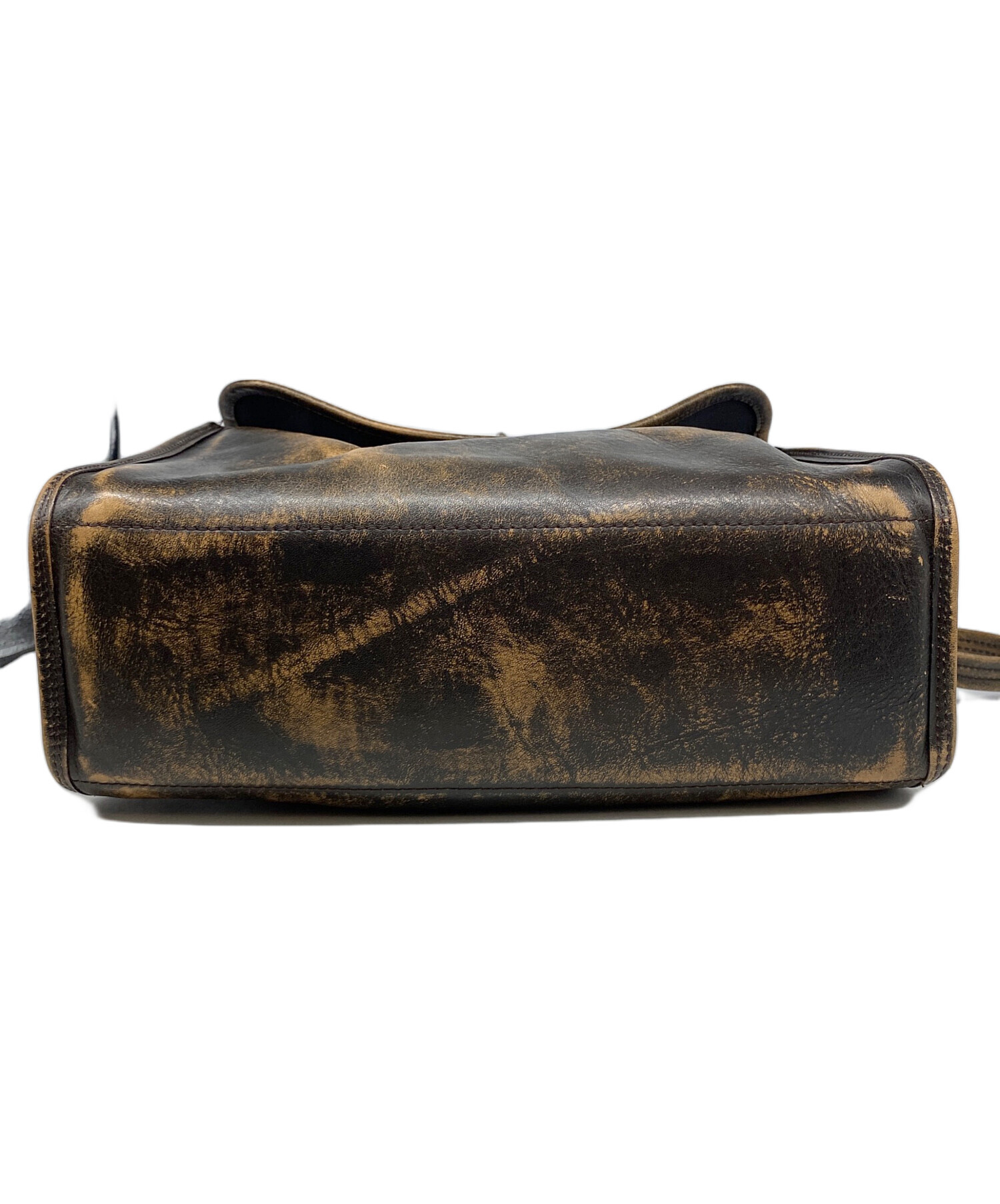 中古・古着通販】holiday (ホリデー) LEATHER FLAP BAG ブラウン 
