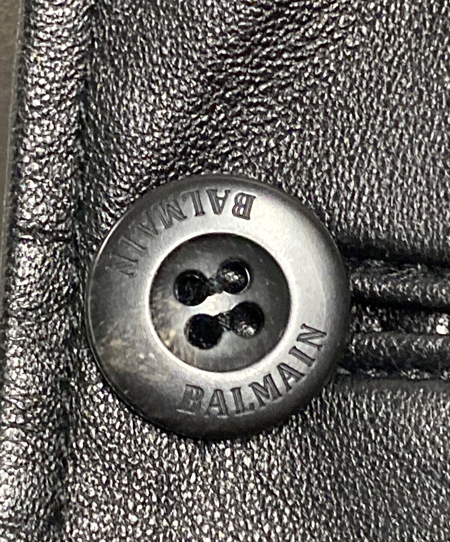 中古・古着通販】BALMAIN (バルマン) ラムレザージャケット ブラック