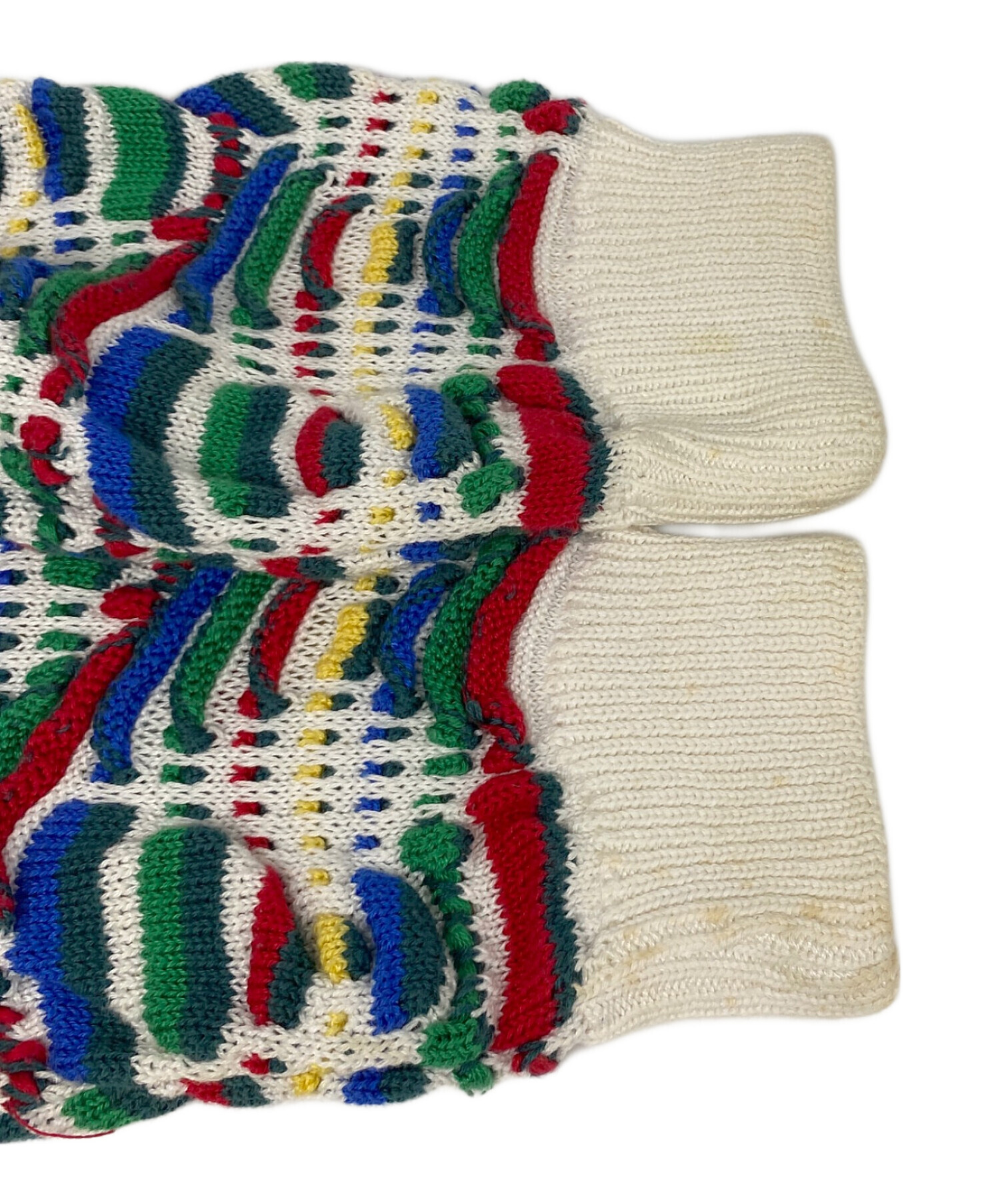 中古・古着通販】Coogi (クージー) 90s3Dニット ホワイト サイズ:L