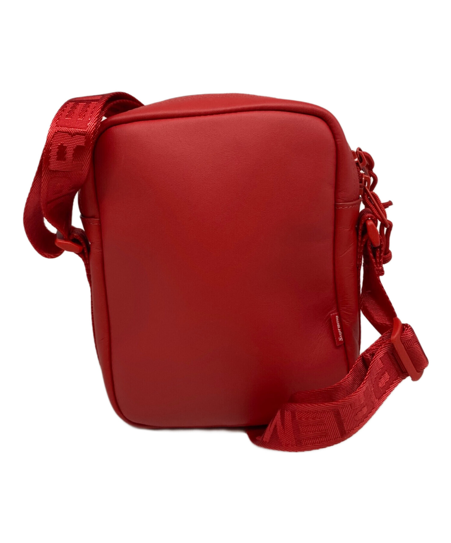 中古・古着通販】SUPREME (シュプリーム) Leather Shoulder Bag レッド 