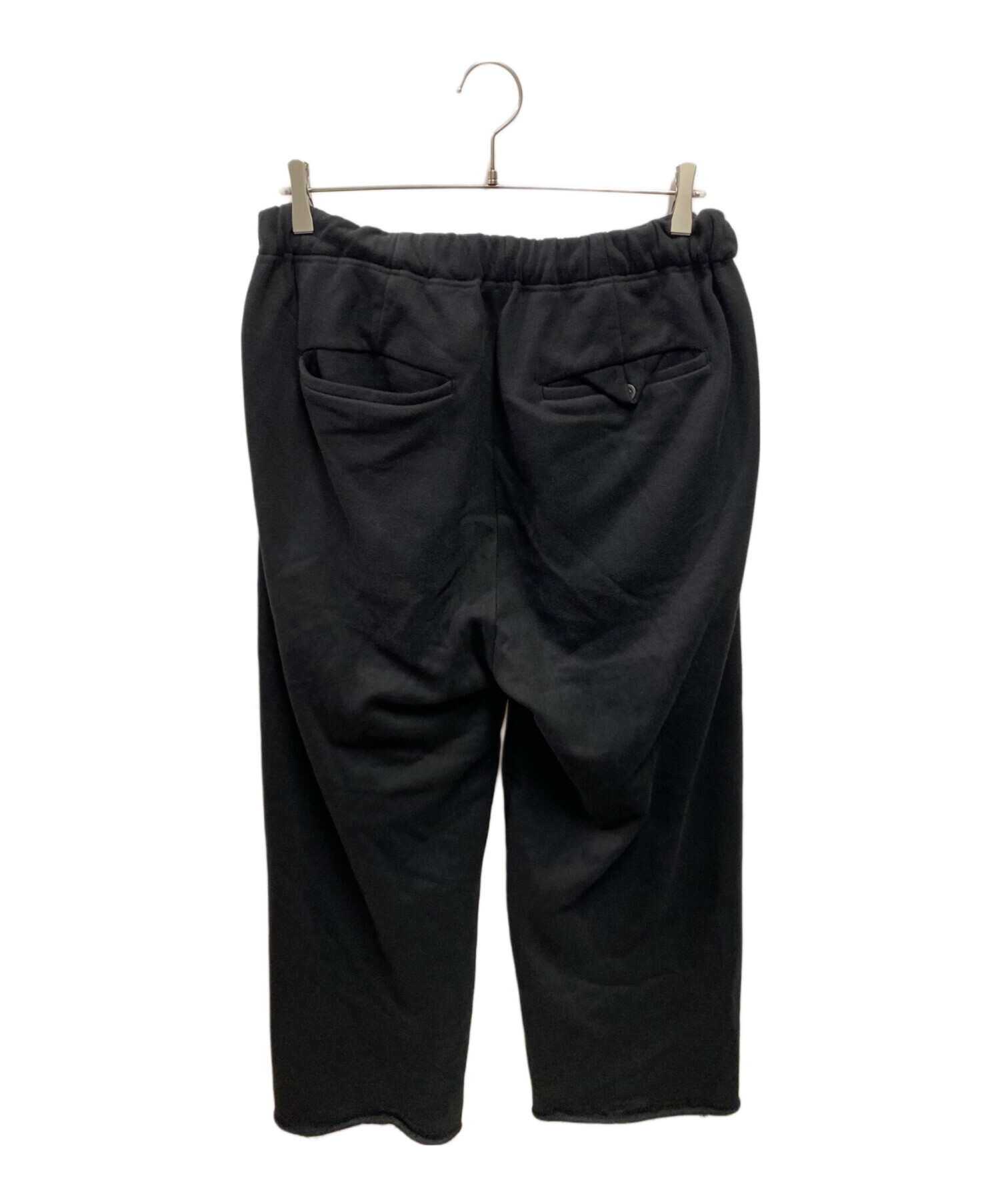 中古・古着通販】ANCELLM (アンセルム) TUCK SWEAT PANTS ブラック