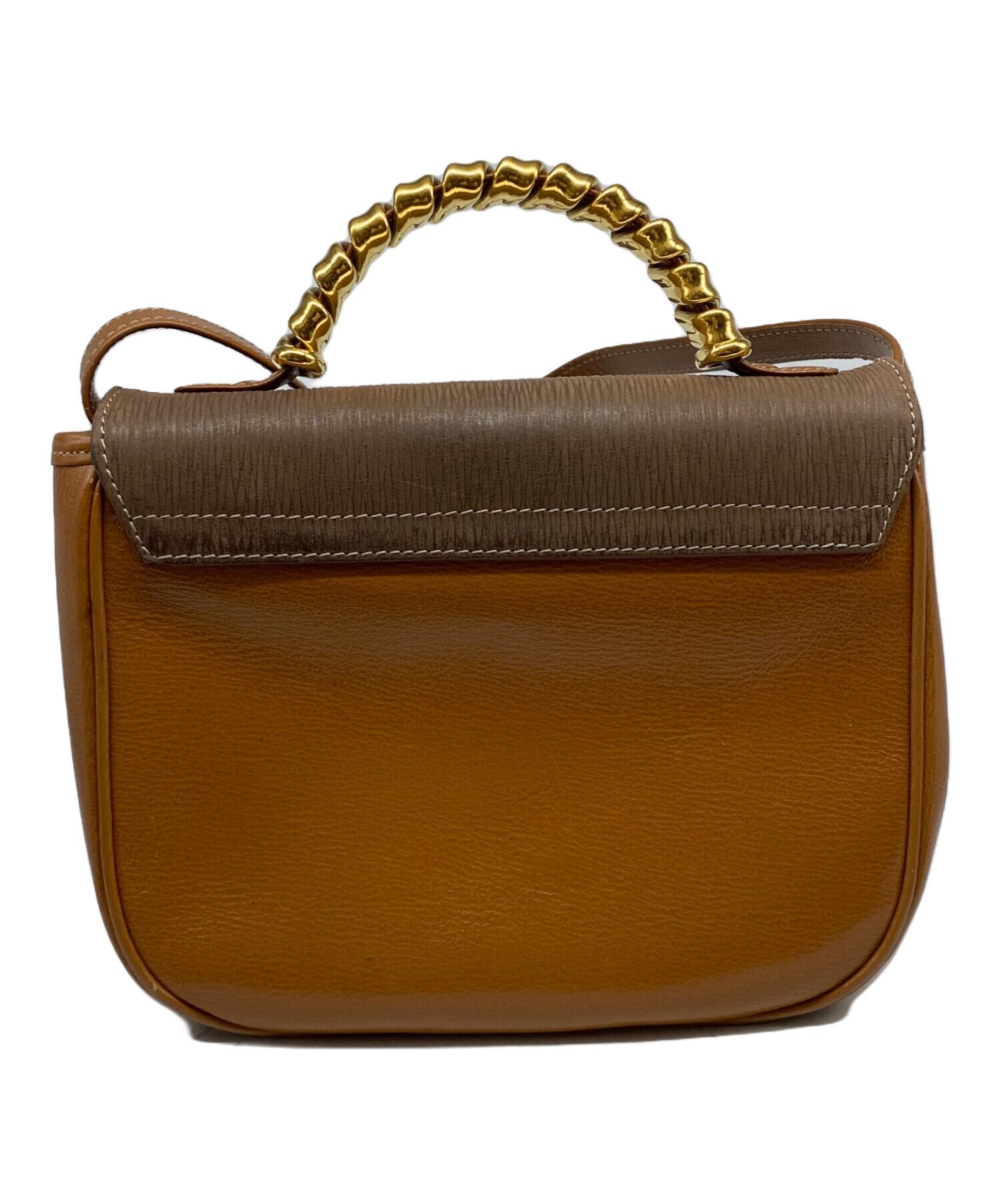 LOEWE ブラウンレザー ハンドバッグ LOEWE ロエベ バッグ レディース ブランド ハンドバッグ レザー