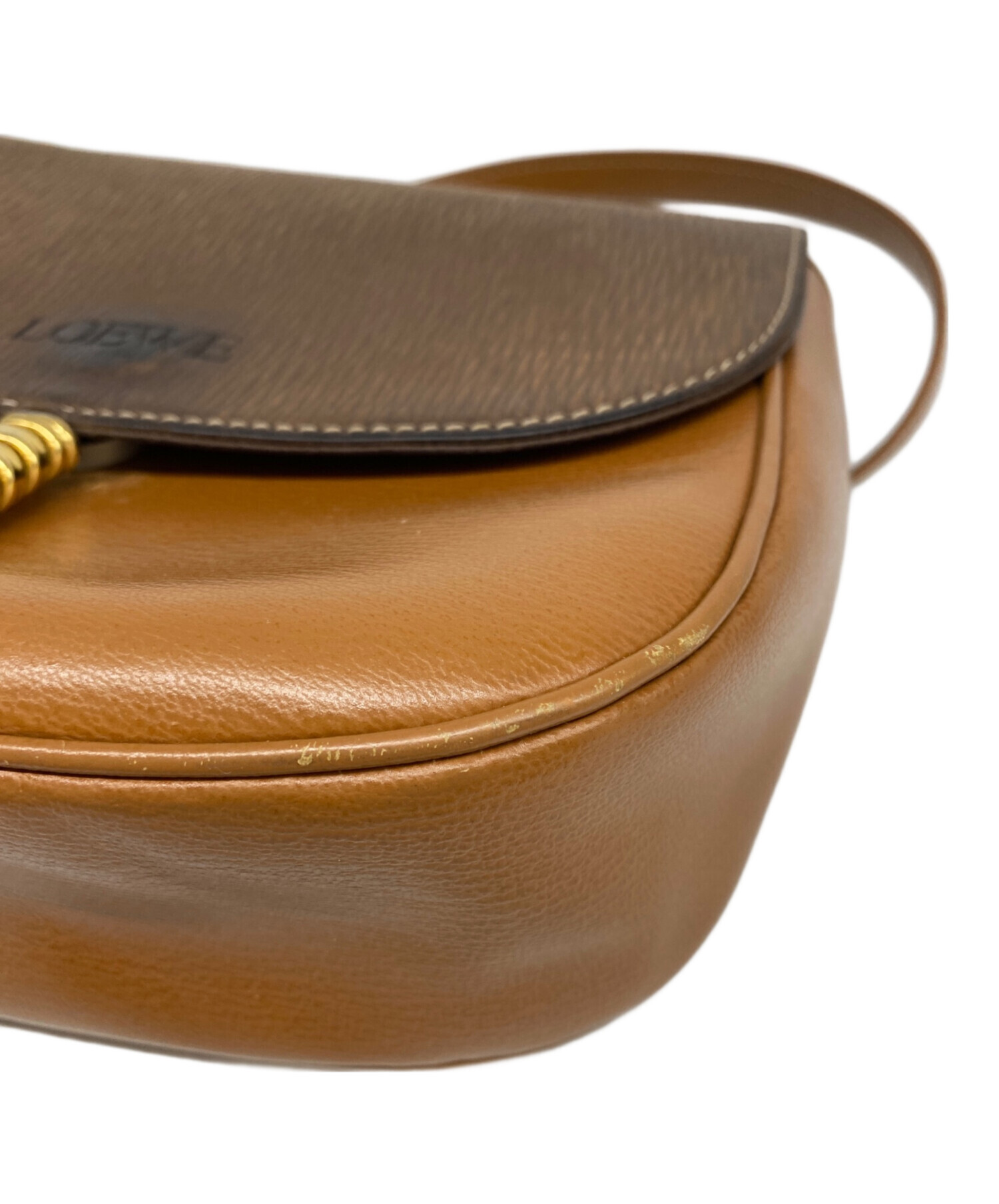 LOEWE ブラウン レザー ハンドバッグ　並行輸入品 中古・古着通販】LOEWE (ロエベ) ツイスト2way レザーバッグ