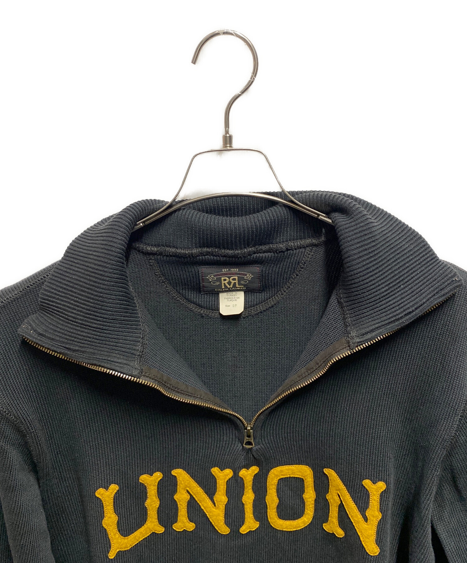 中古・古着通販】RRL (ダブルアールエル) ハーフジップニット グレー