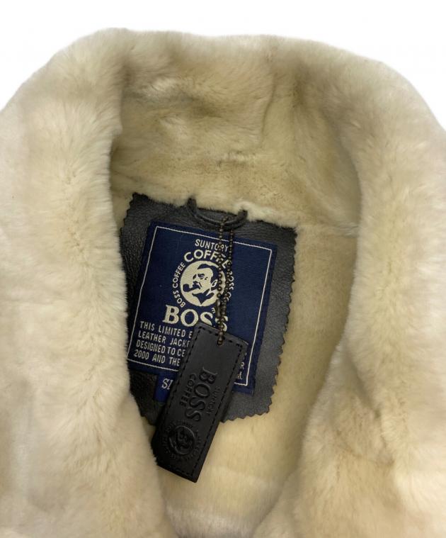 BOSS　コーヒー 　2000年　限定　本革　レザー 　ムートン　ジャケット 中古・古着通販】BOSS COFFEE (ボス コーヒー) B-3レザーボア