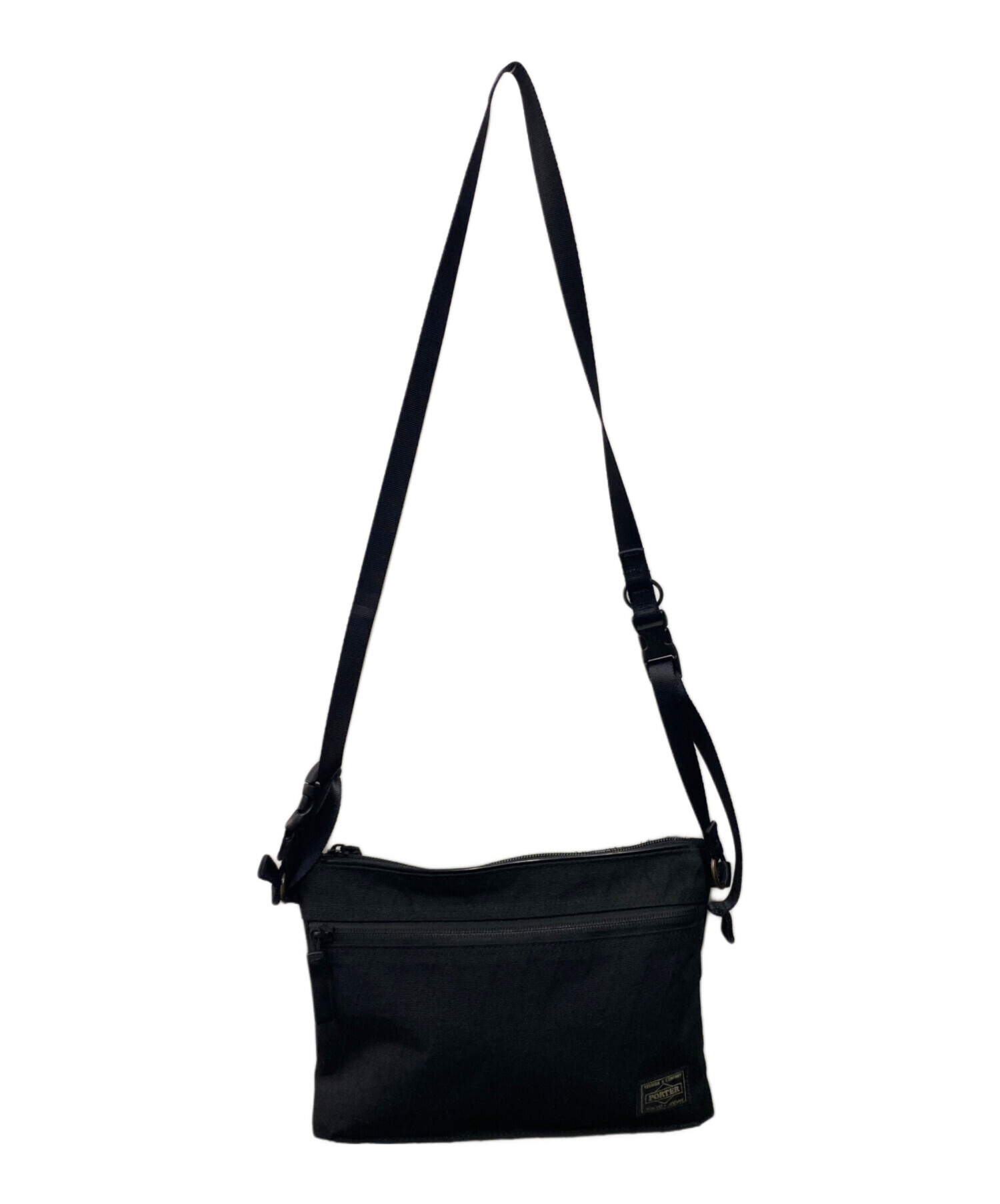 中古・古着通販】PORTER (ポーター) ハイブリッドサコッシュ ブラック