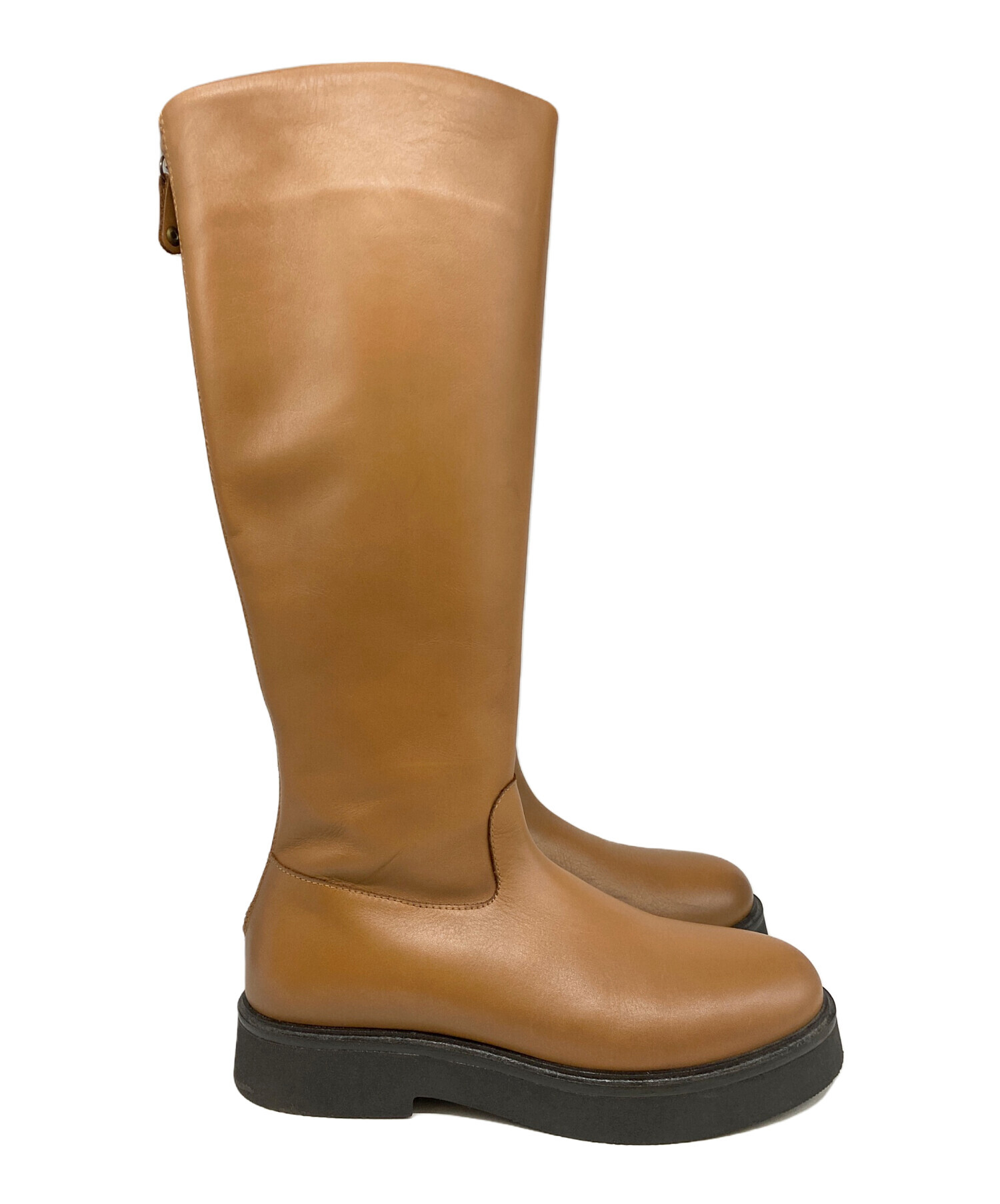 中古・古着通販】pas de calais (パドカレ) ジップロングブーツ