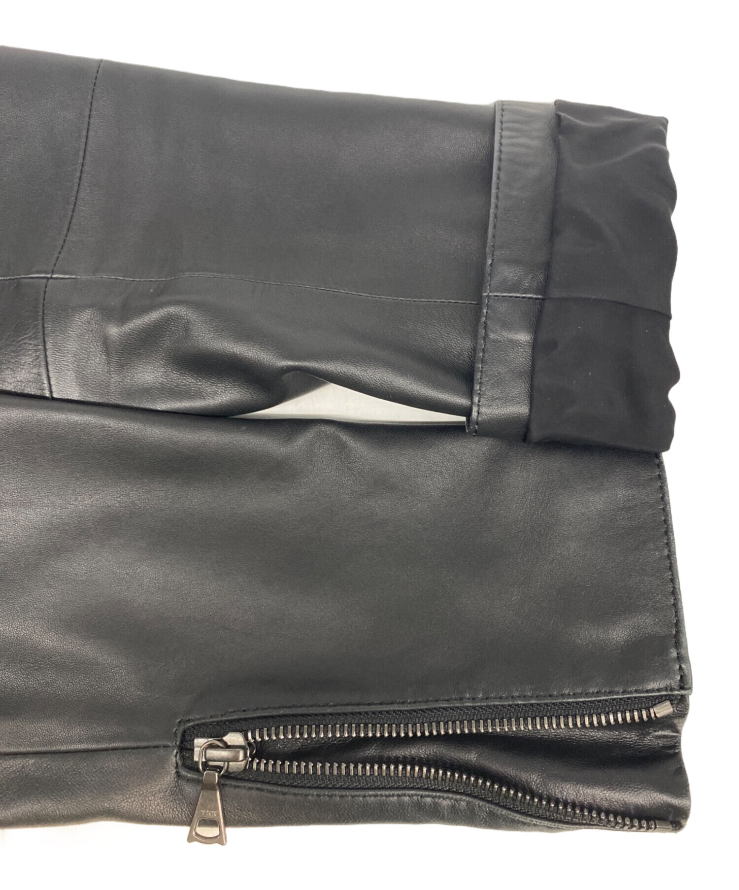 中古・古着通販】theory (セオリー) LUXE LEATHER/BAVEWICK N ブラック