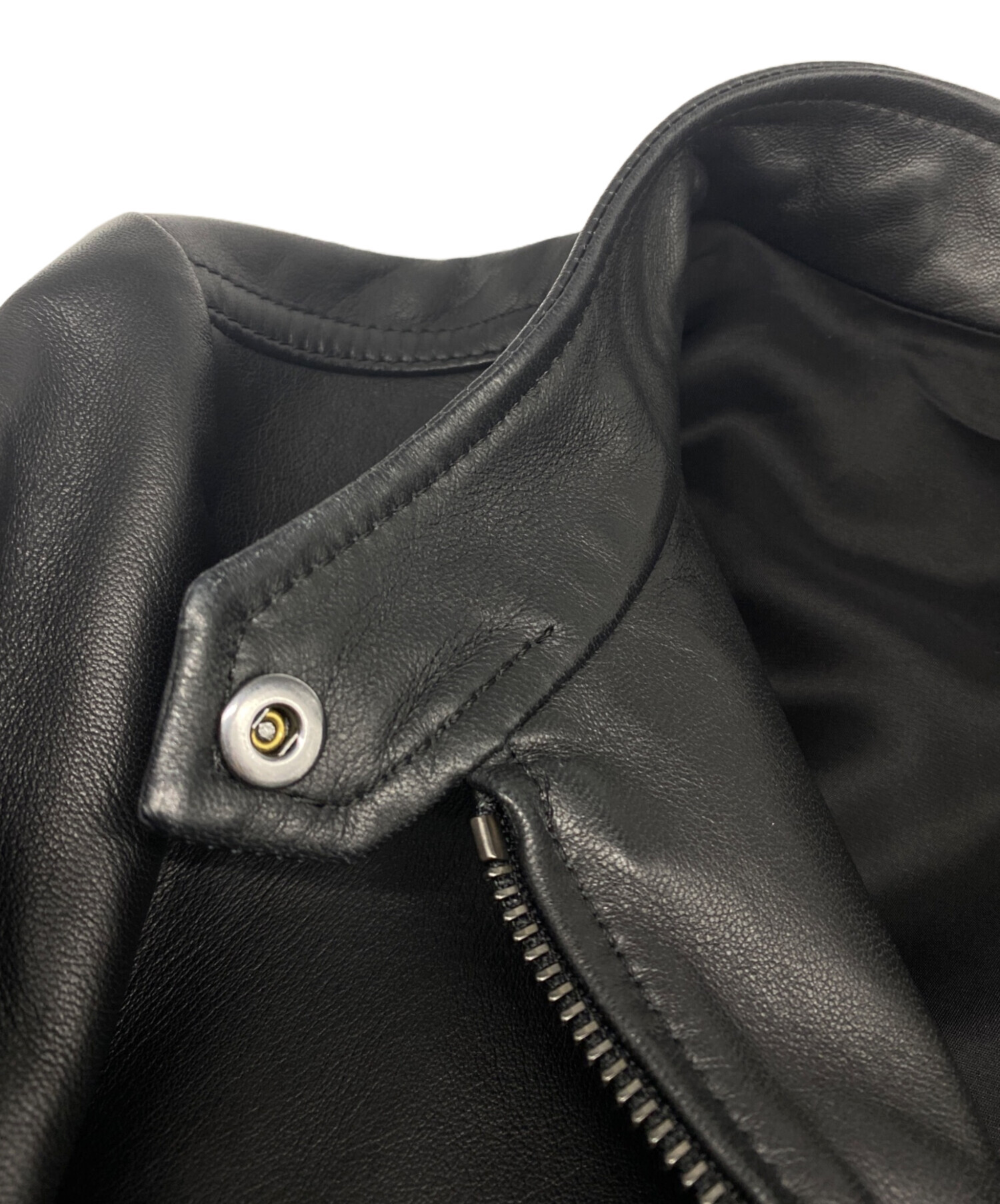 中古・古着通販】theory (セオリー) LUXE LEATHER/BAVEWICK N ブラック