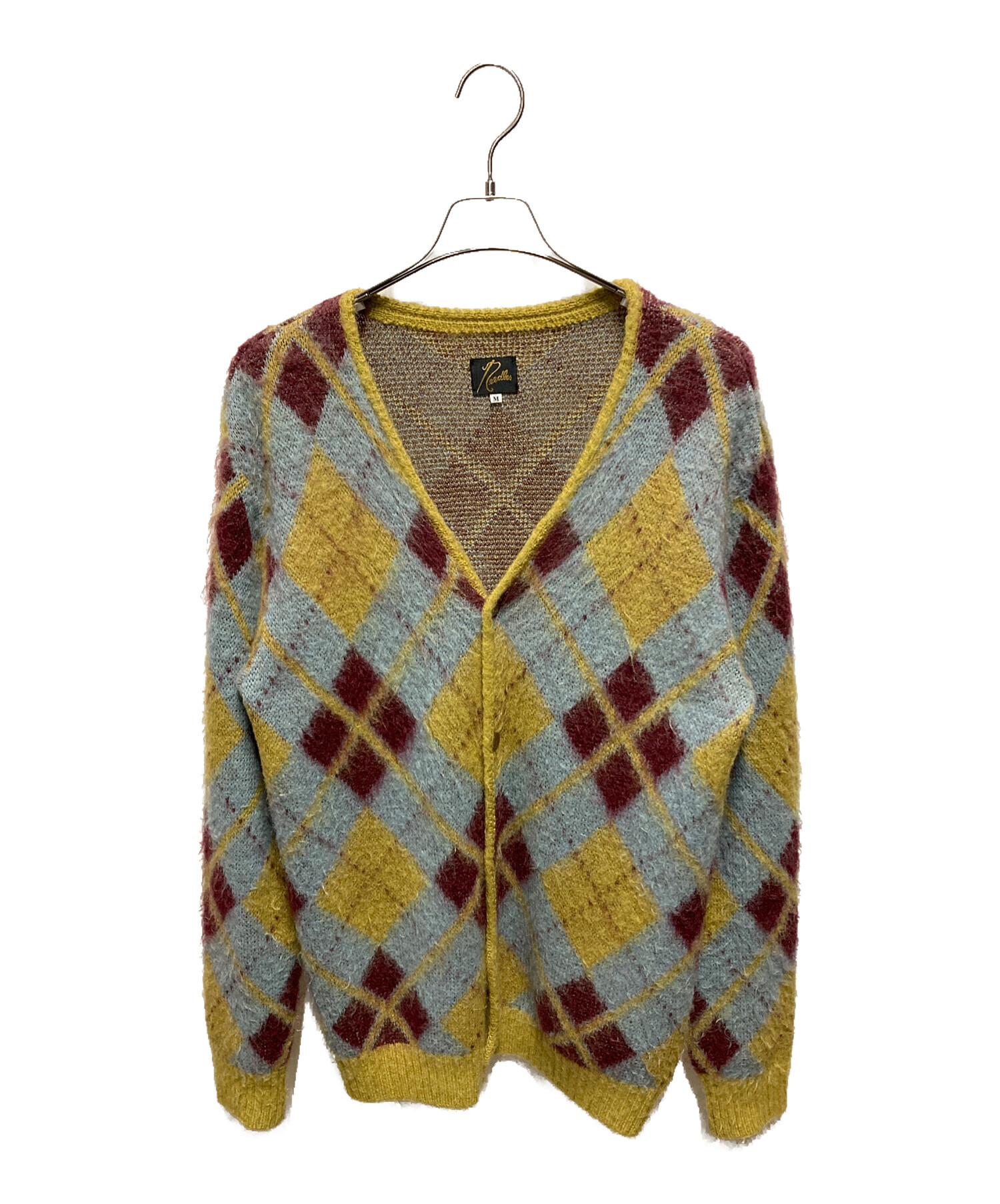 中古・古着通販】Needles (ニードルズ) MOHAIR CARDIGAN ARGYLE ブルー