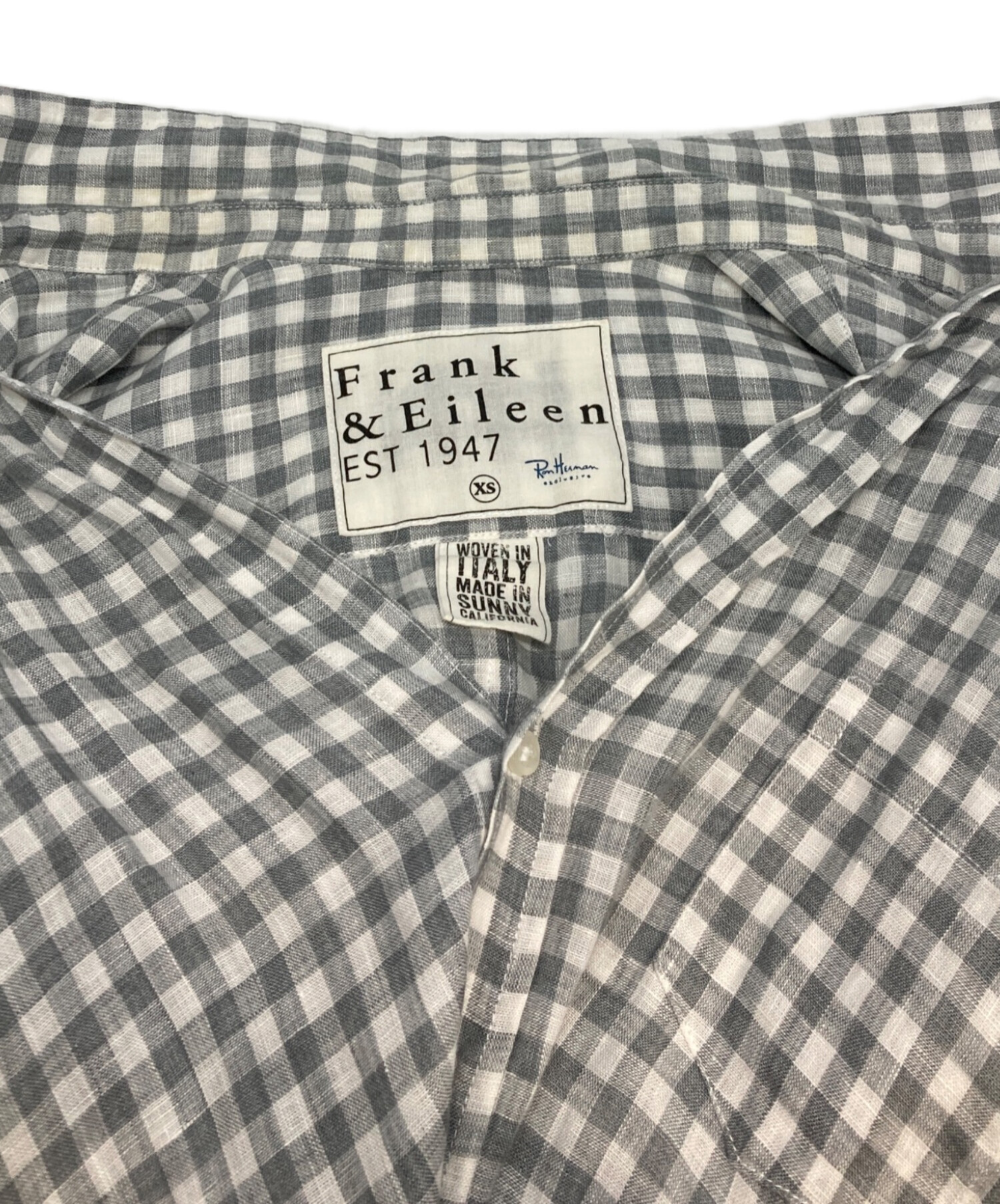 試着のみ　RonHerman スクエア　トップス　xs 中古・古着通販】Frank&Eileen (フランクアンドアイリーン) Ron Herman