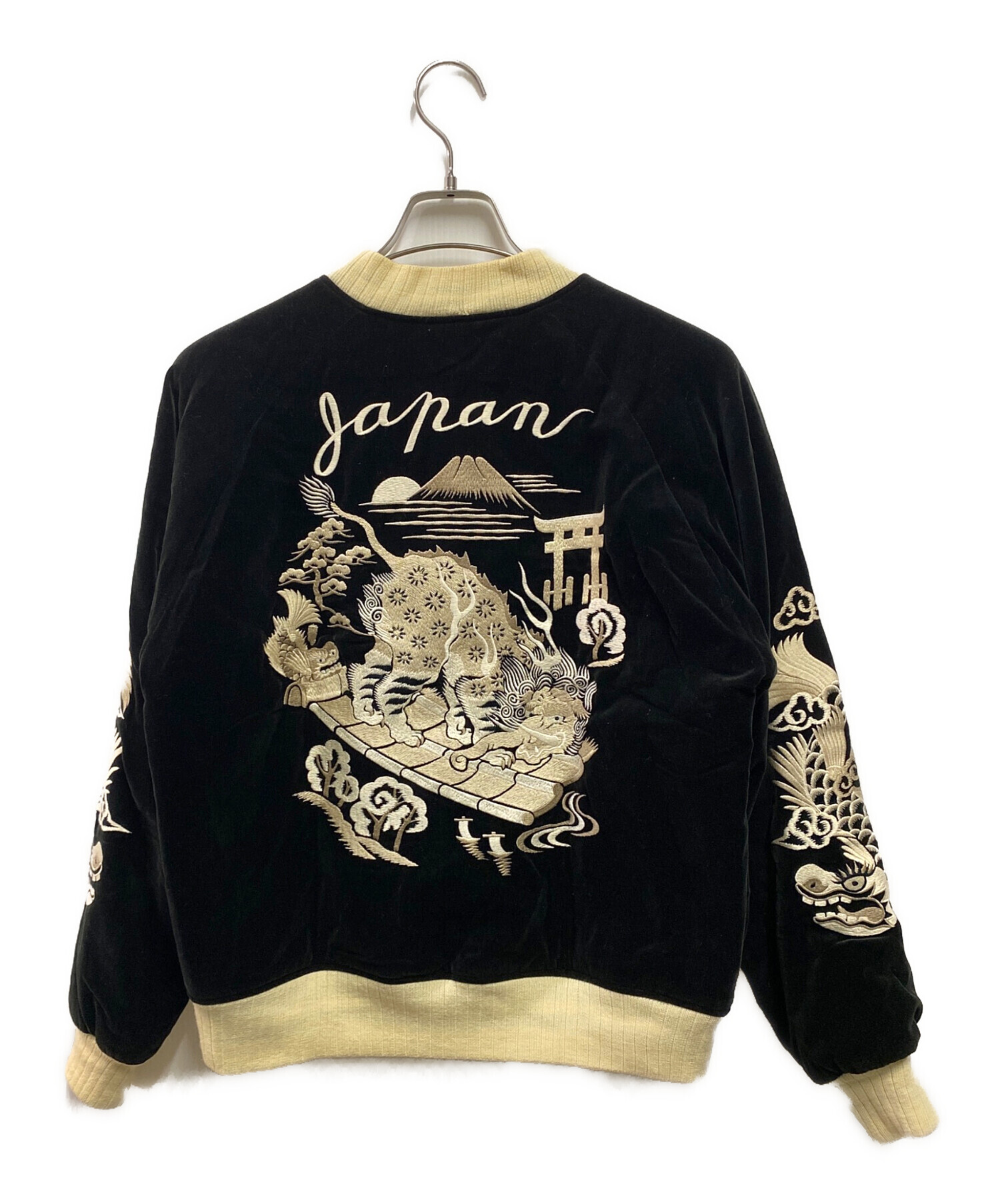 00s Pherrow's フェローズ スカジャン 虎 黒 M ビンテージ古着 00s Pherrow's フェローズ スカジャン 虎 黒 M ビンテージ古着