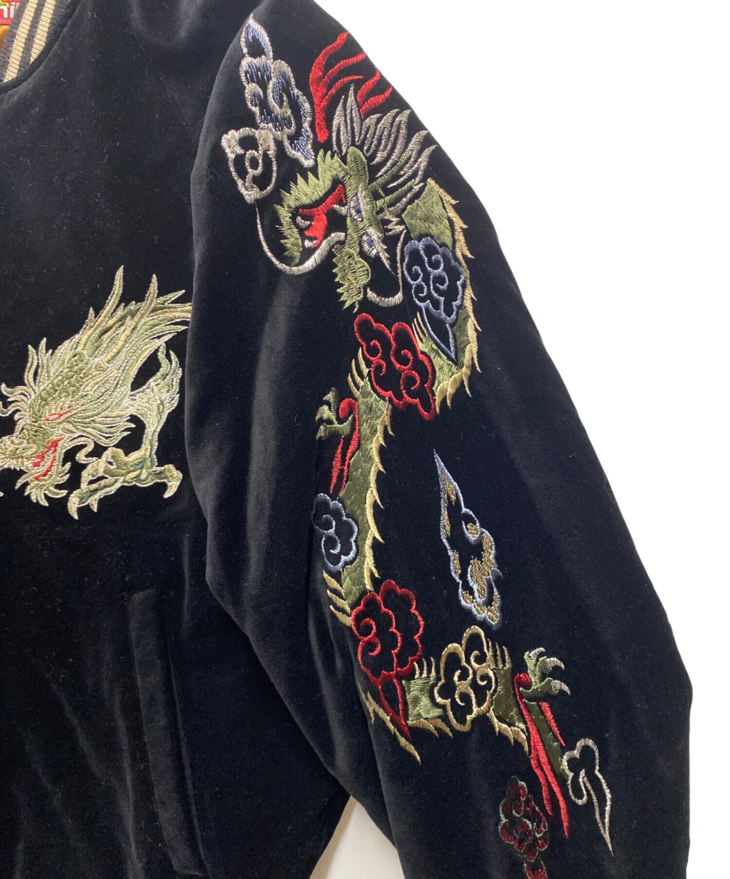 中古・古着通販】hoshihime (ホシヒメ) ベロアスカジャン ブラック