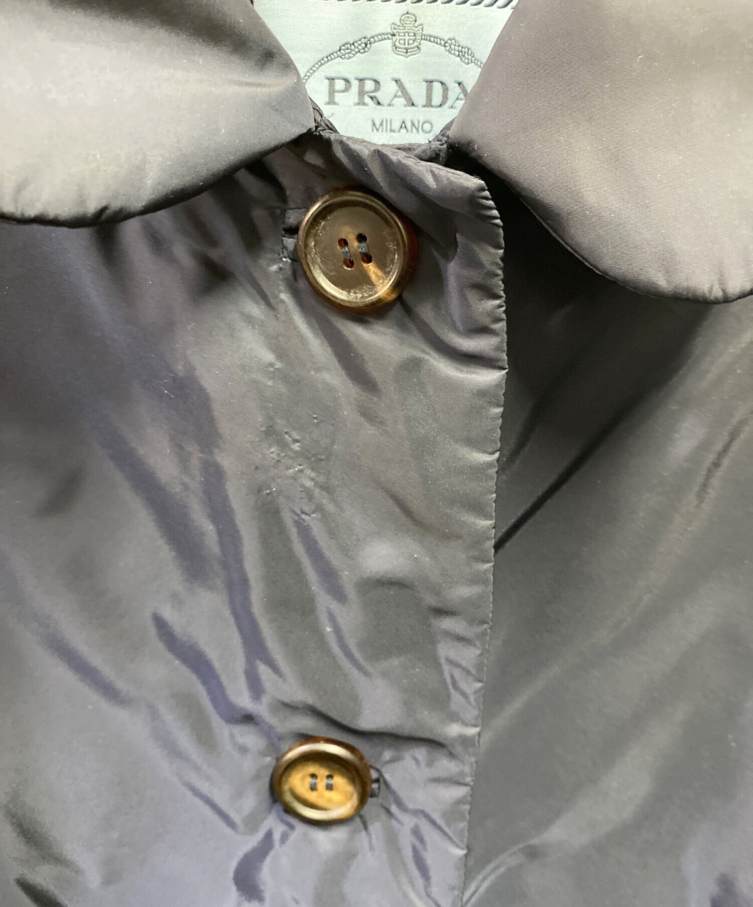 中古・古着通販】PRADA (プラダ) 中綿ナイロンジャケット ネイビー
