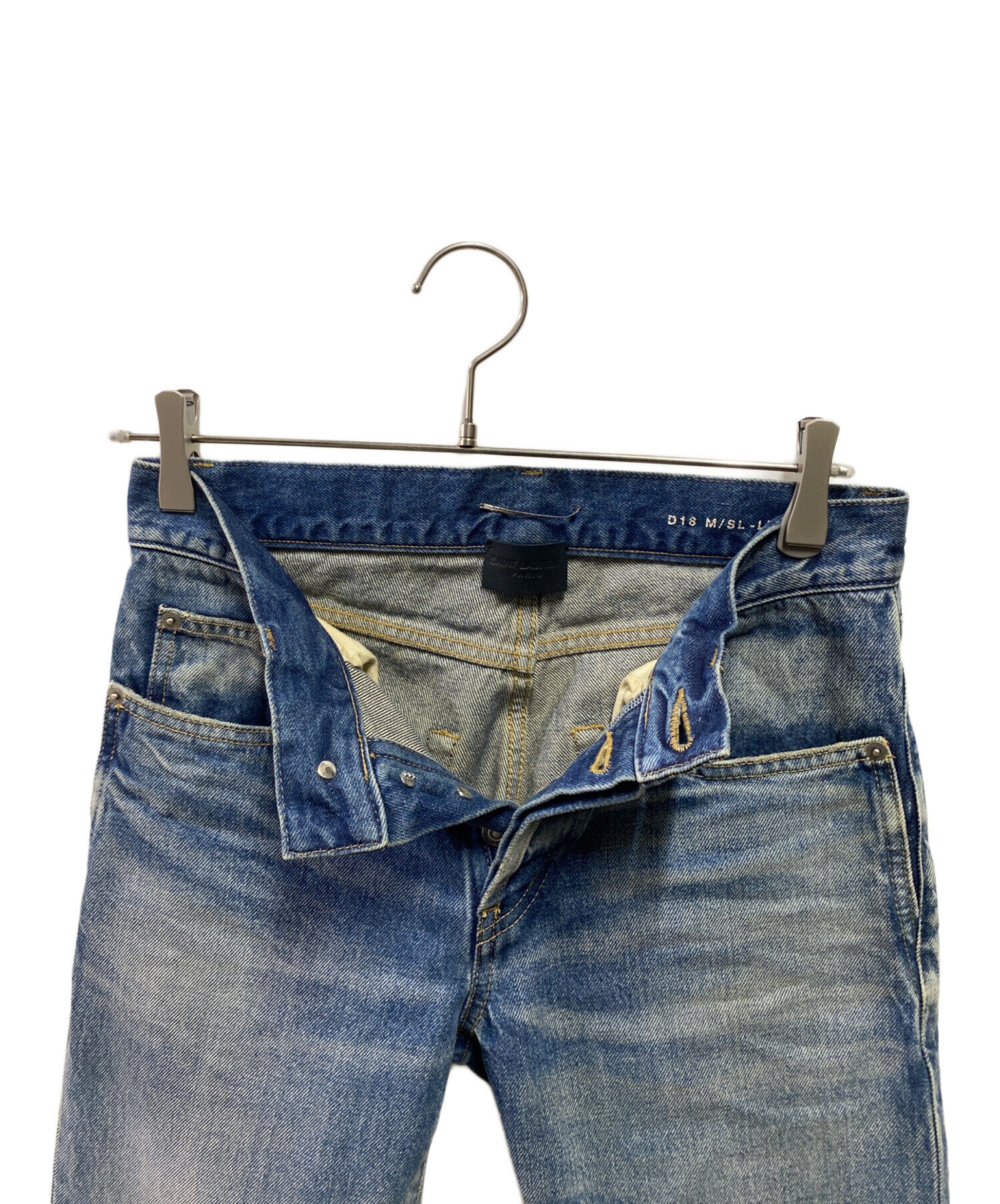 サンローランパリ ダメージ加工 ジーンズ 26サイズ インディゴ 中古・古着通販】Saint Laurent Paris (サンローランパリ) デニム