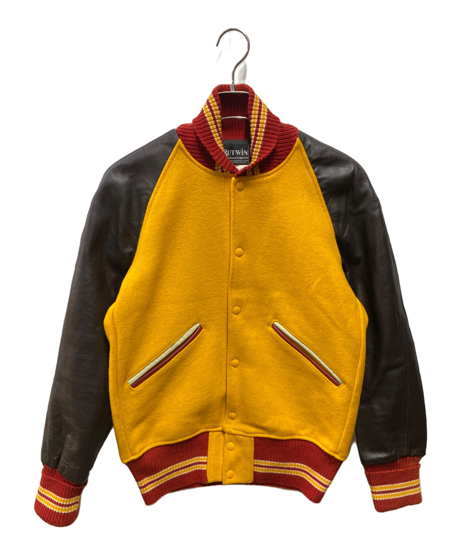中古・古着通販】butwin (バトウィン) 80sレザースタジャン イエロー