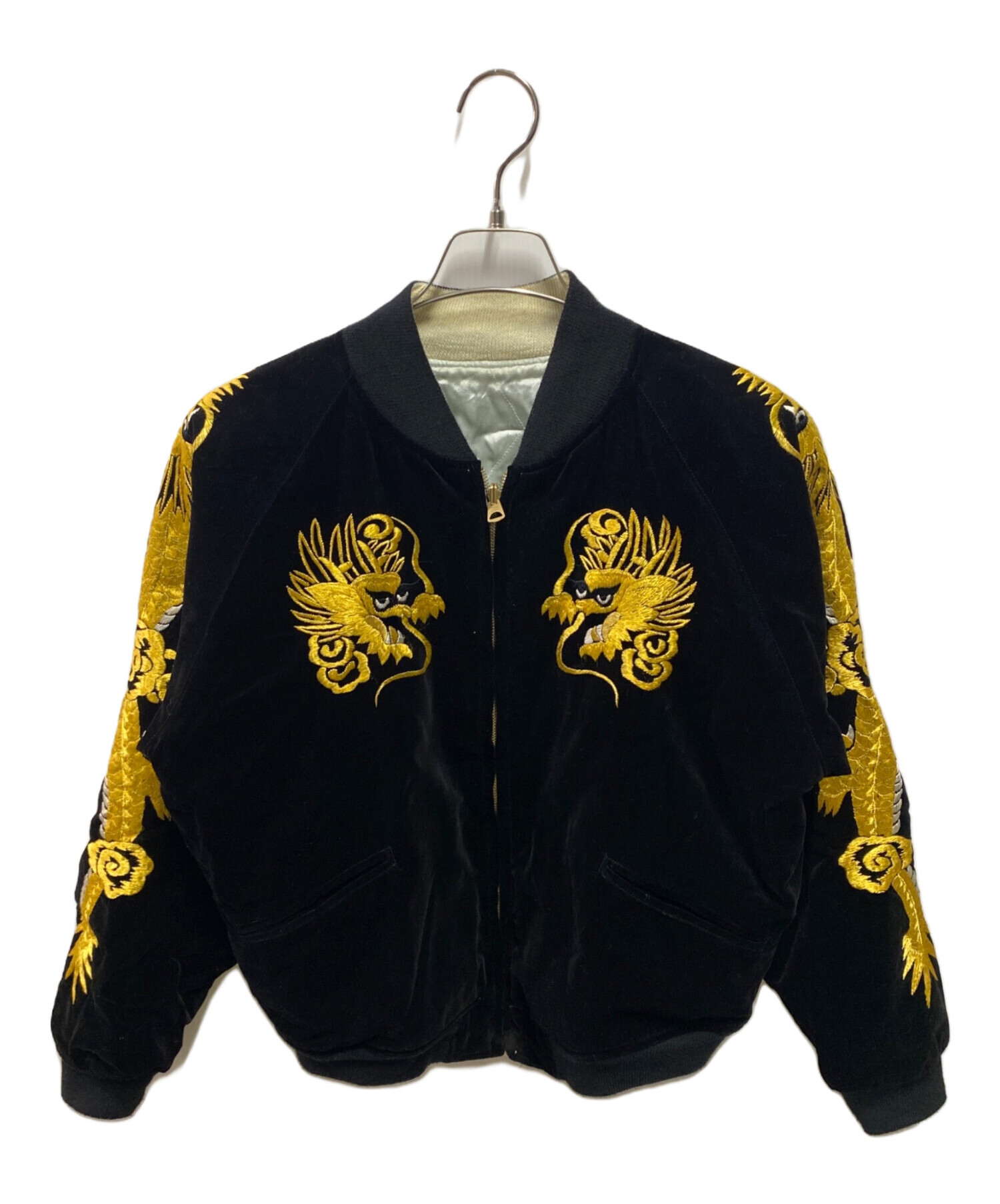 中古・古着通販】WAREHOUSE (ウエアハウス) 別珍スカジャン ブラック