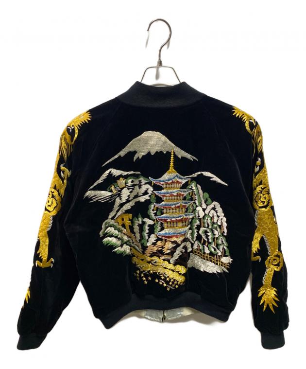 ウェアハウス スカジャン 別珍 ネイビー 38 中古・古着通販】WAREHOUSE (ウエアハウス) 別珍スカジャン ブラック