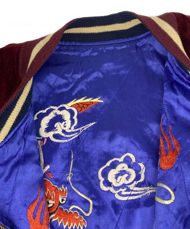 ウェアハウス スカジャン 別珍 ネイビー 38 中古・古着通販】WAREHOUSE (ウエアハウス) 別珍スカジャン レッド