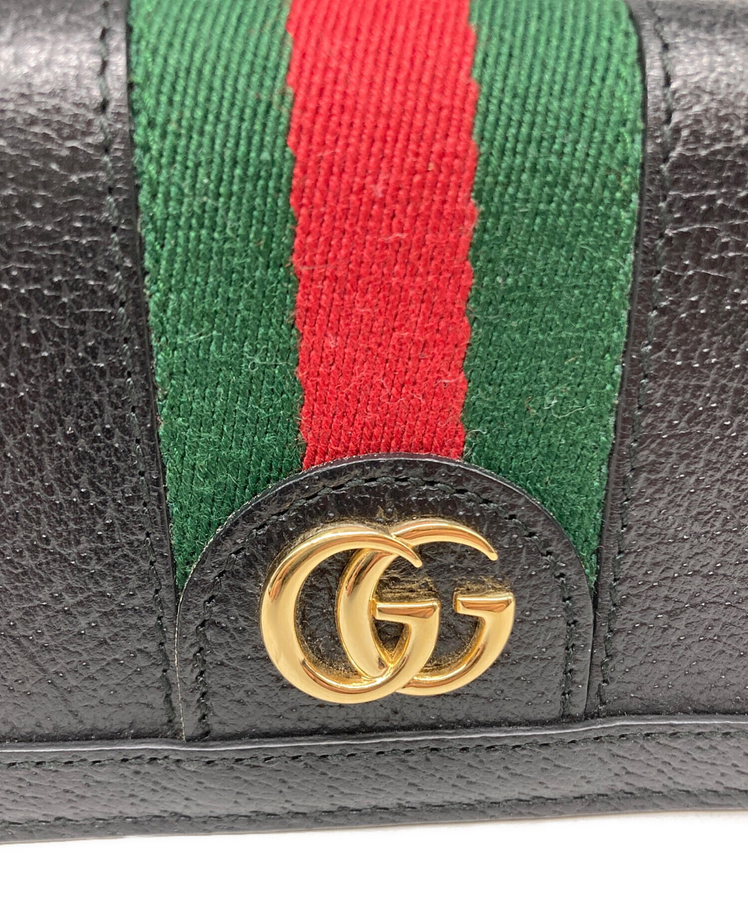 中古・古着通販】GUCCI (グッチ) 2つ折り財布 ブラック｜ブランド