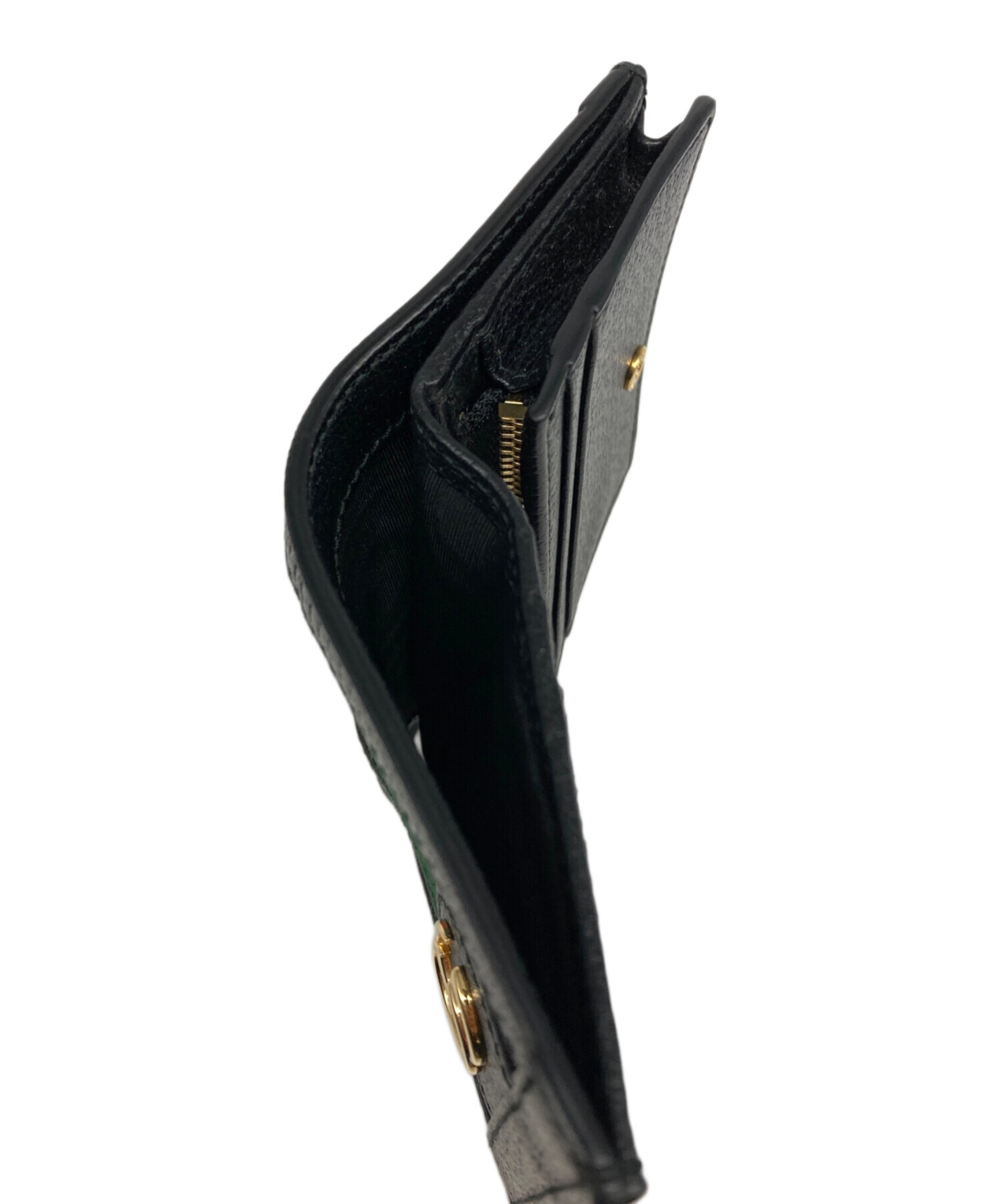 中古・古着通販】GUCCI (グッチ) 2つ折り財布 ブラック｜ブランド