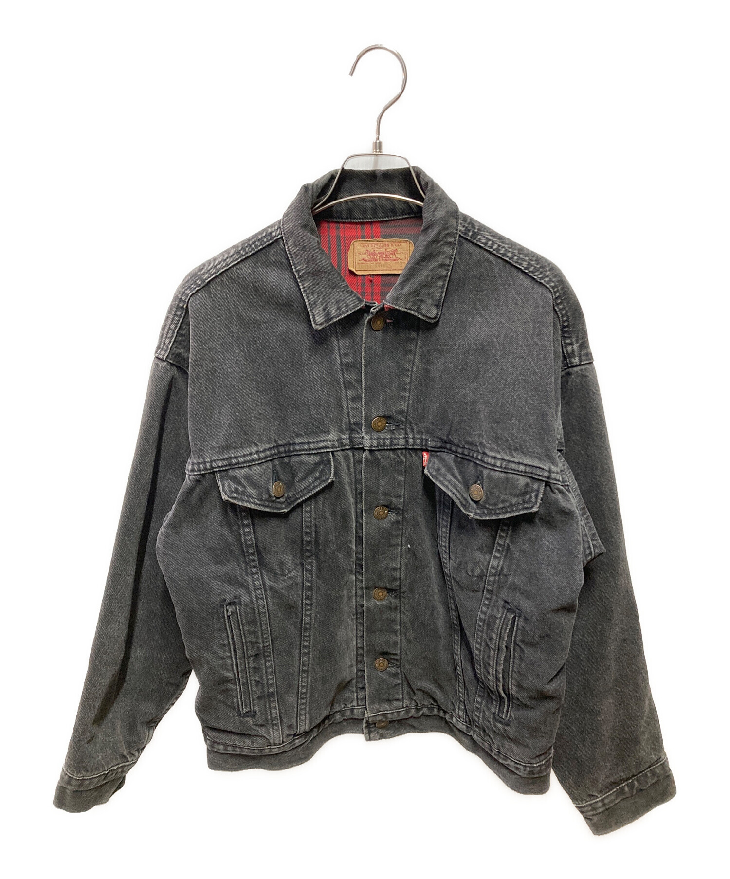中古・古着通販】LEVI'S (リーバイス) 裏ネルブラックデニムジャケット