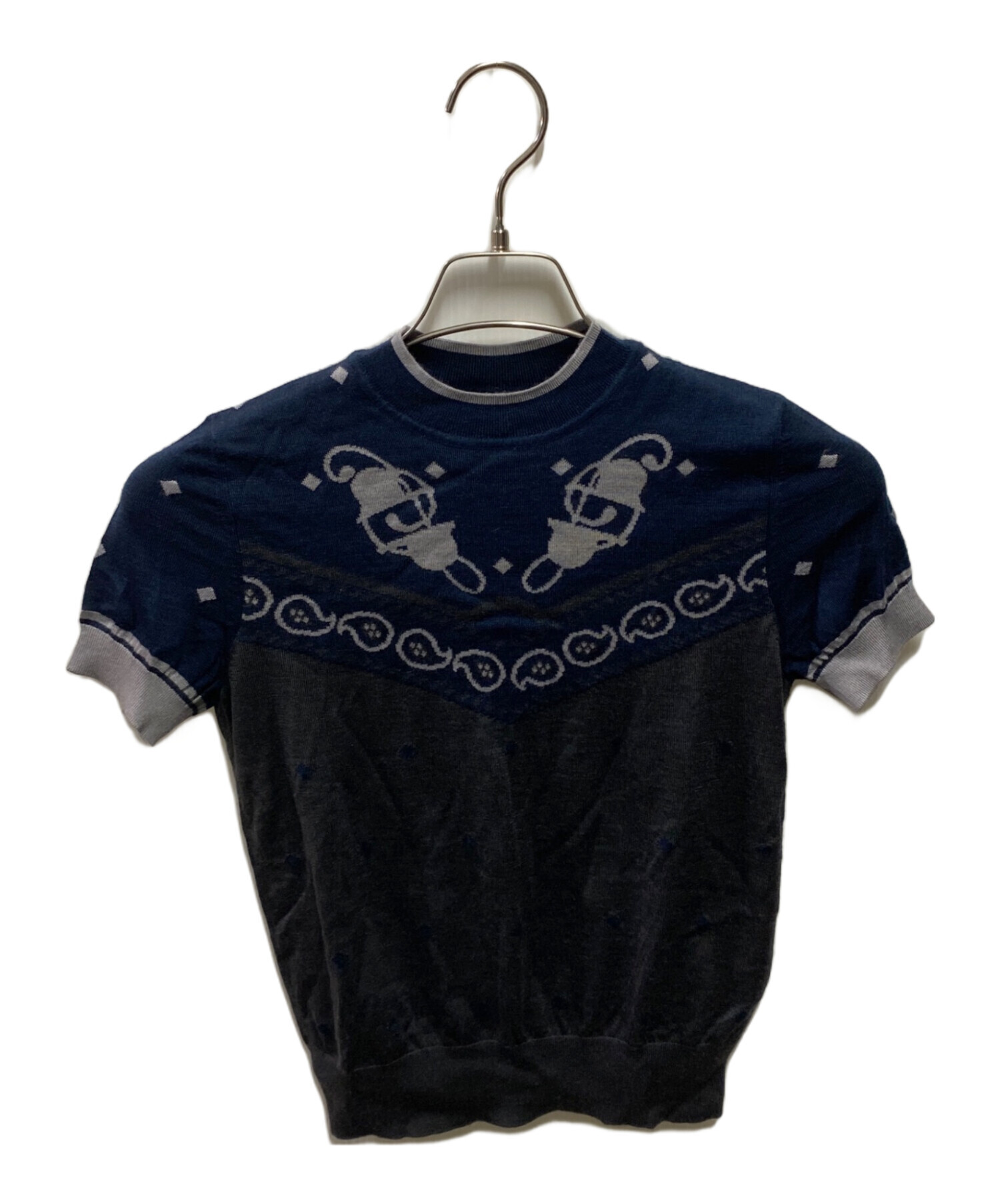 中古・古着通販】HERMES (エルメス) カシミヤシルク半袖ニット