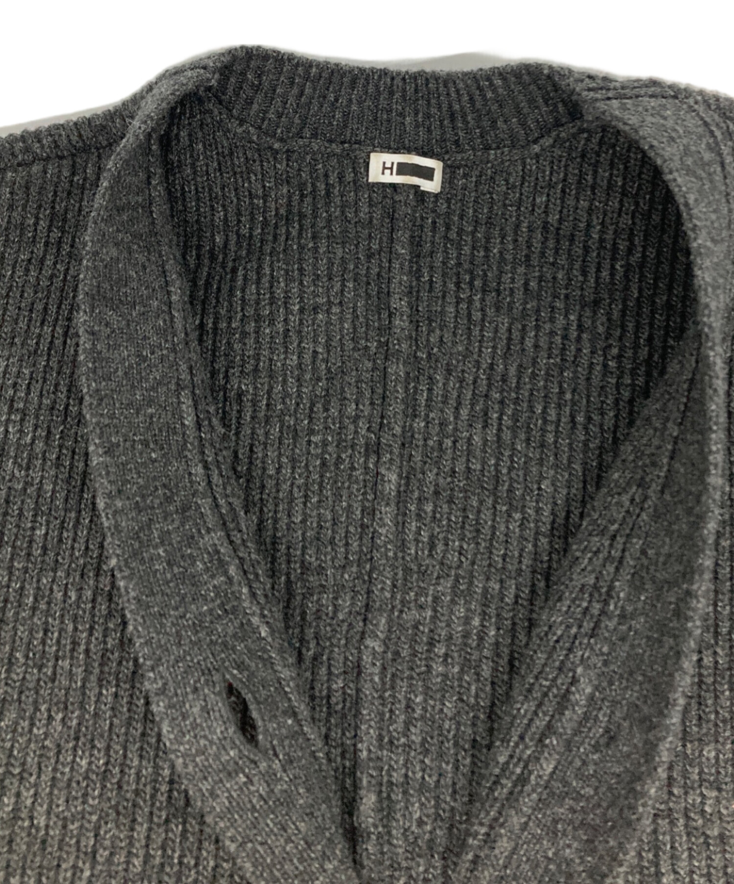 H BEAUTY&YOUTH ダークグレー カーディガン 中古・古着通販】H BEAUTY&YOUTH (エイチ ビューティー&ユース) CURVY