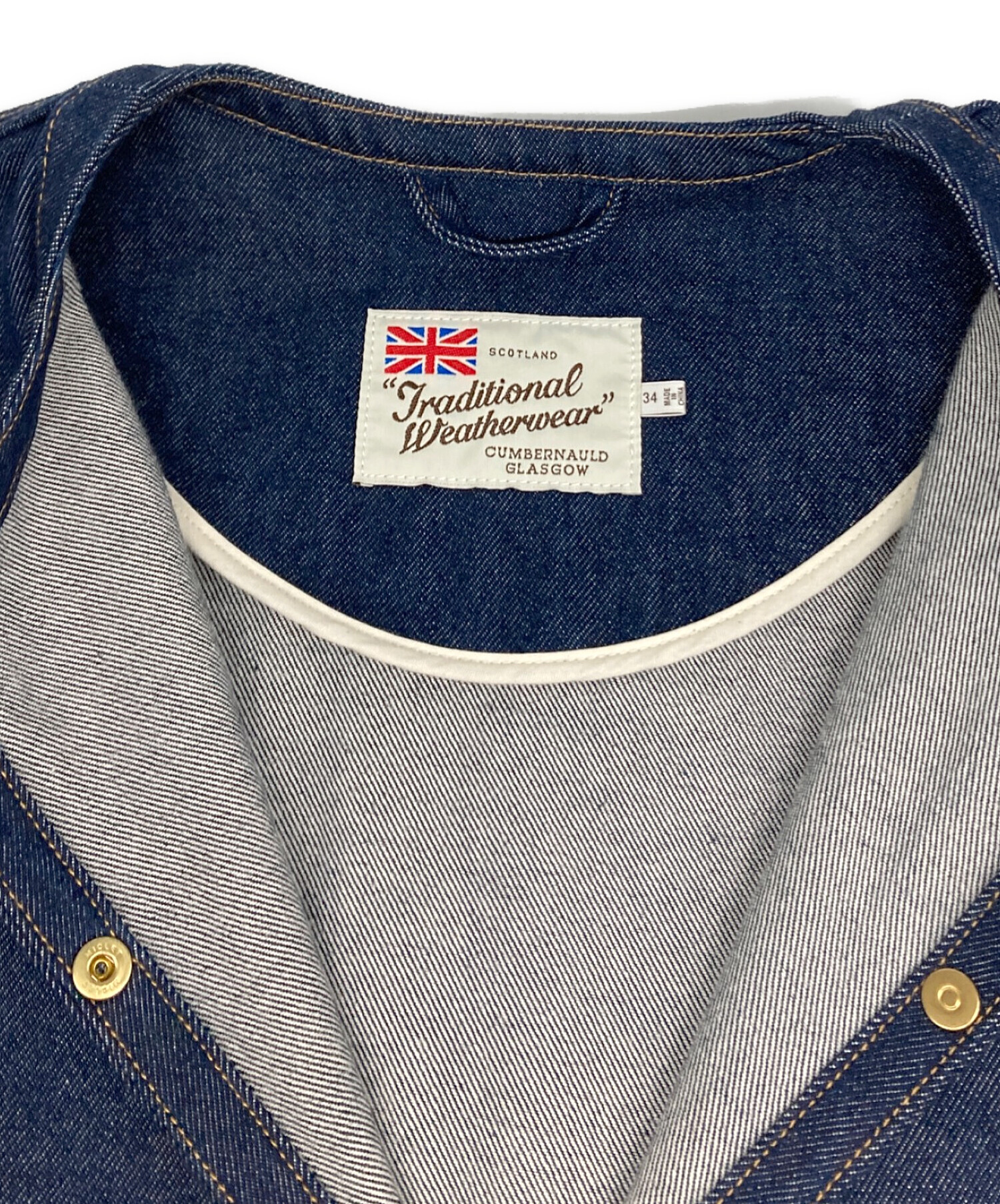 34 サイズトラディショナルウェザーウェア　アークリーデニム ARKLEY A-LINE DENIM アークリー Aライン デニム｜ヴィンテージブルー