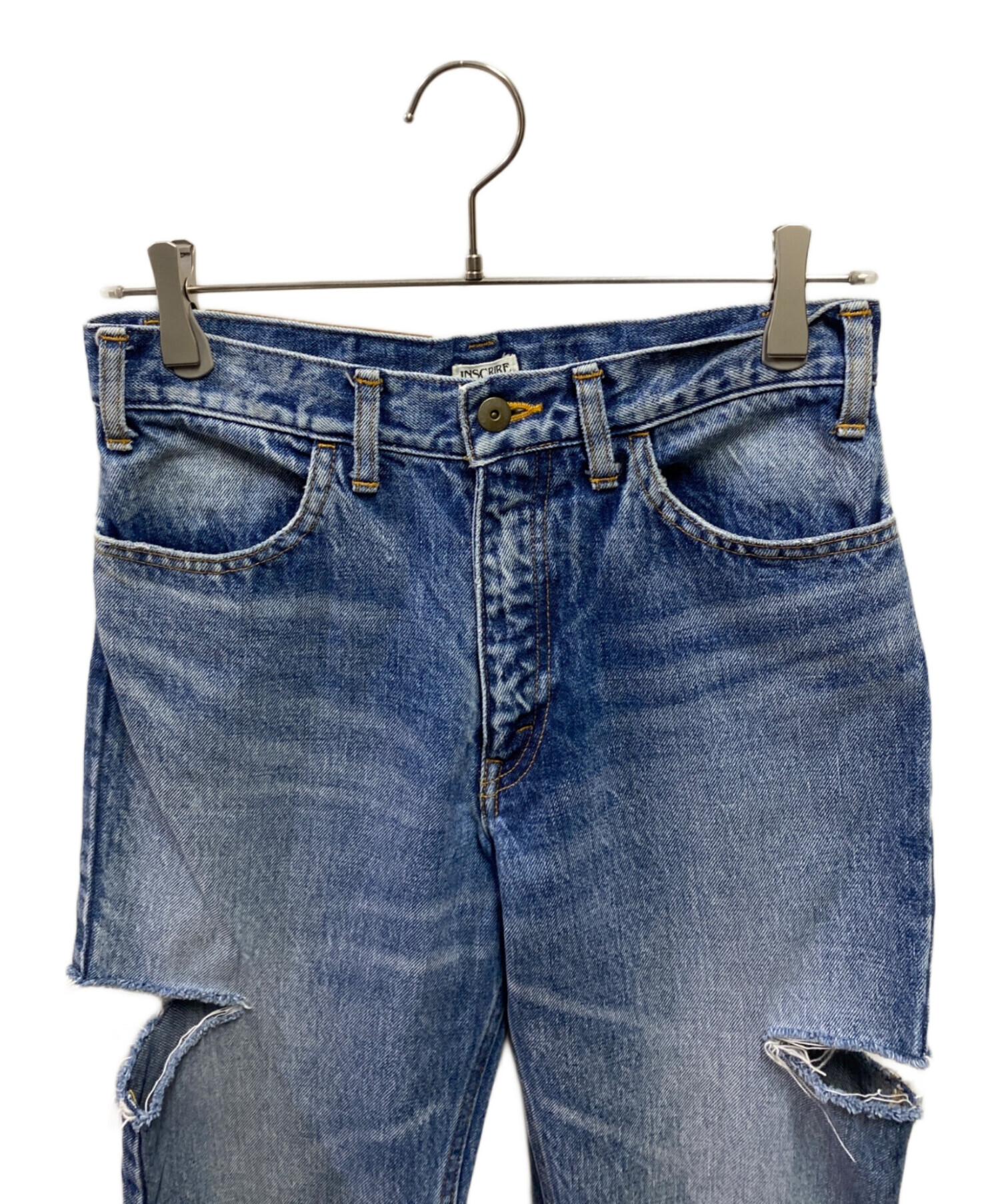 中古・古着通販】INSCRIRE (アンスクリア) サイドカットデニムパンツ