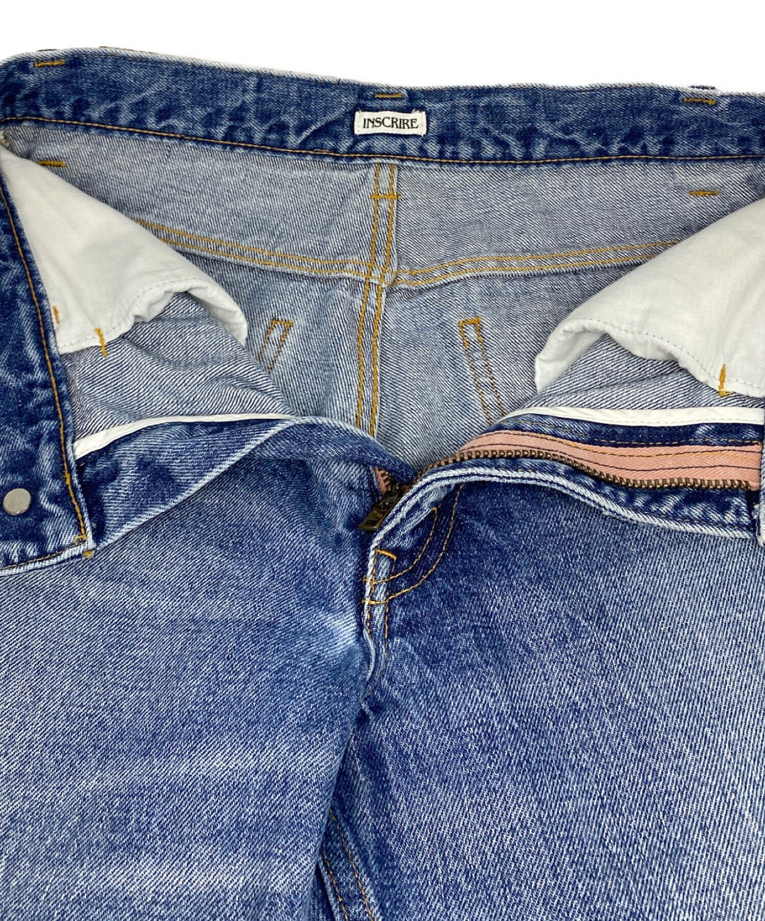 中古・古着通販】INSCRIRE (アンスクリア) サイドカットデニムパンツ
