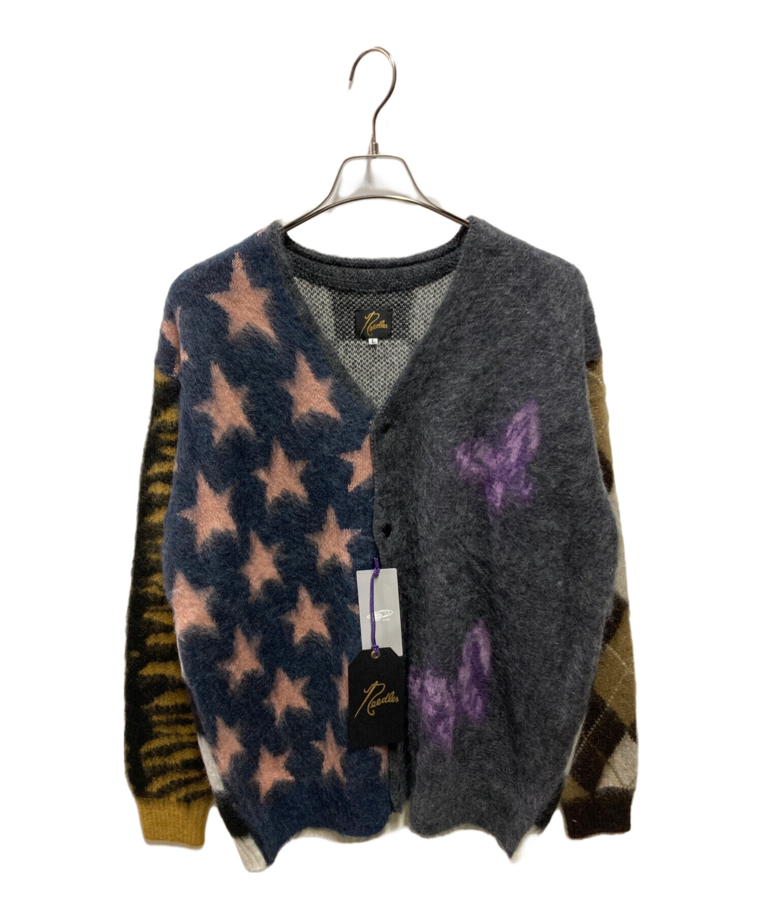 【NEEDLES】 ニードルズ ビームス別注 モヘヤカーディガン クレイジー柄 中古・古着通販】Needles (ニードルズ) BEAMS (ビームス) 別注