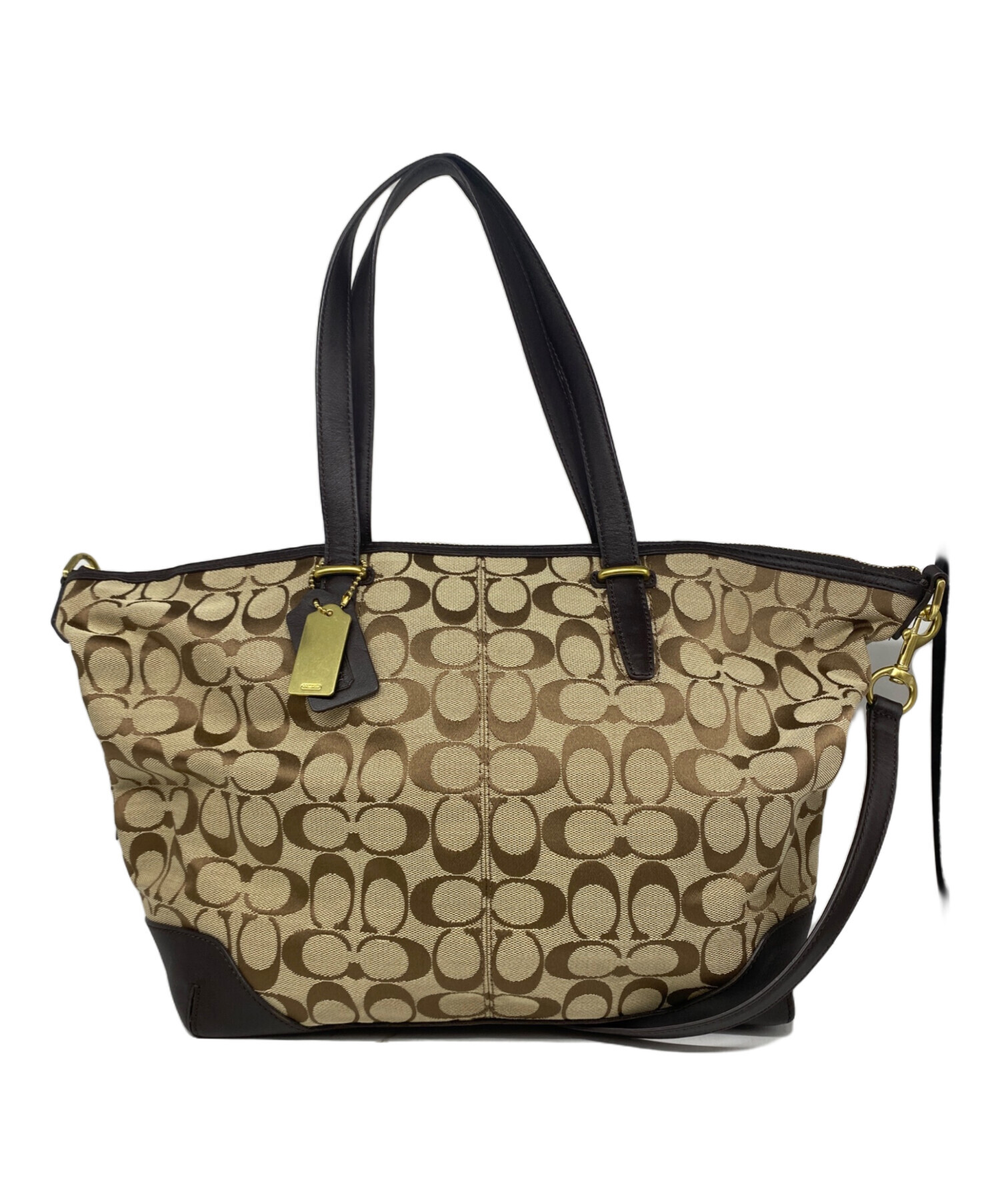 中古・古着通販】COACH (コーチ) シグネチャー2WAYトートバッグ