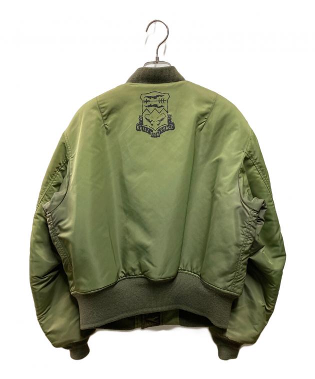 AVIREX グリーン MA-1ジャケット 中古・古着通販】AVIREX (アヴィレックス) MA-1ジャケット グリーン