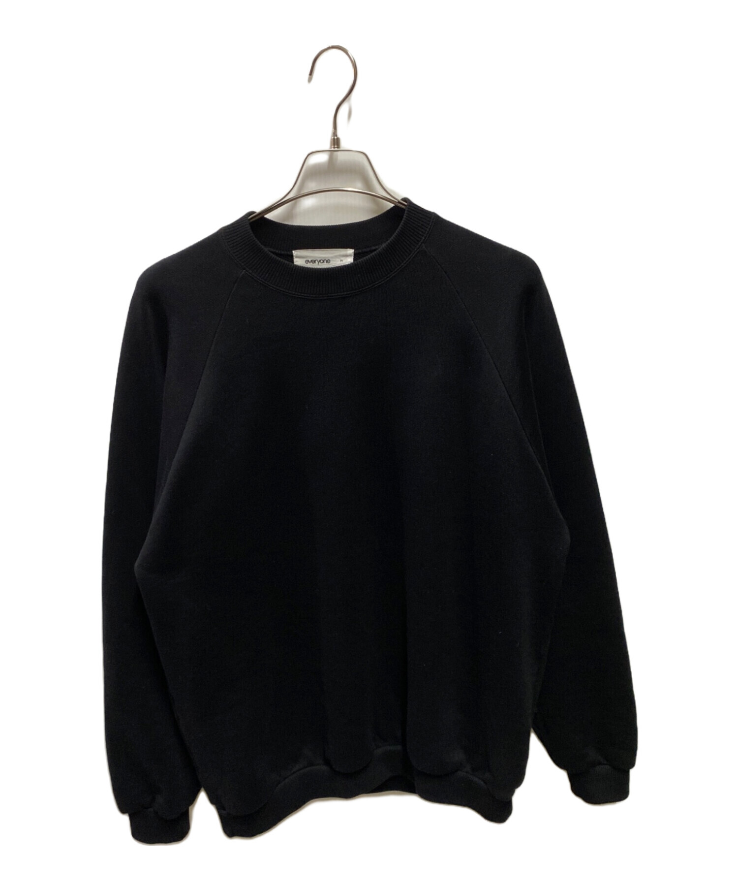 中古・古着通販】everyone (エブリワン) ラグランスウェット ブラック