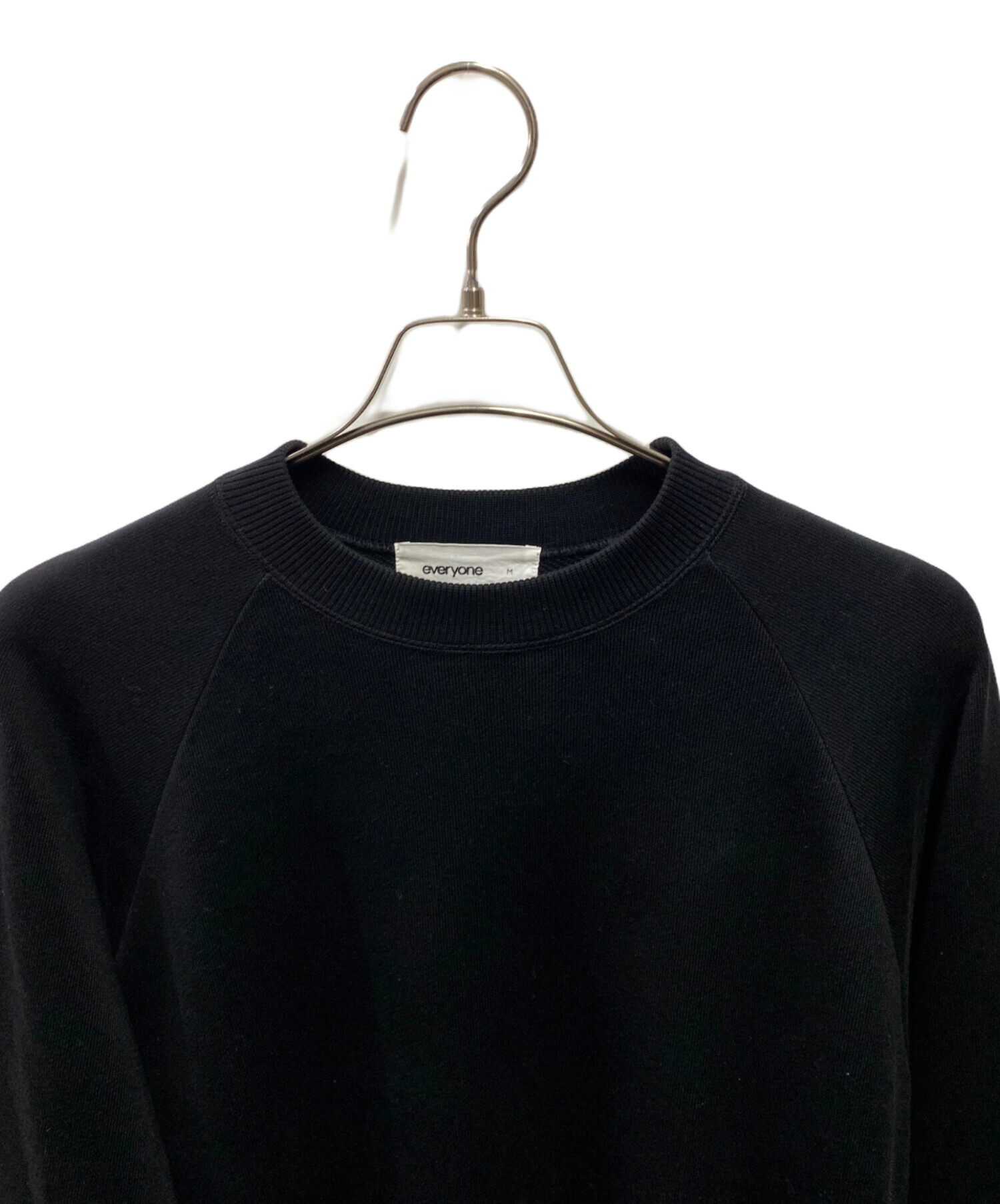 中古・古着通販】everyone (エブリワン) ラグランスウェット ブラック