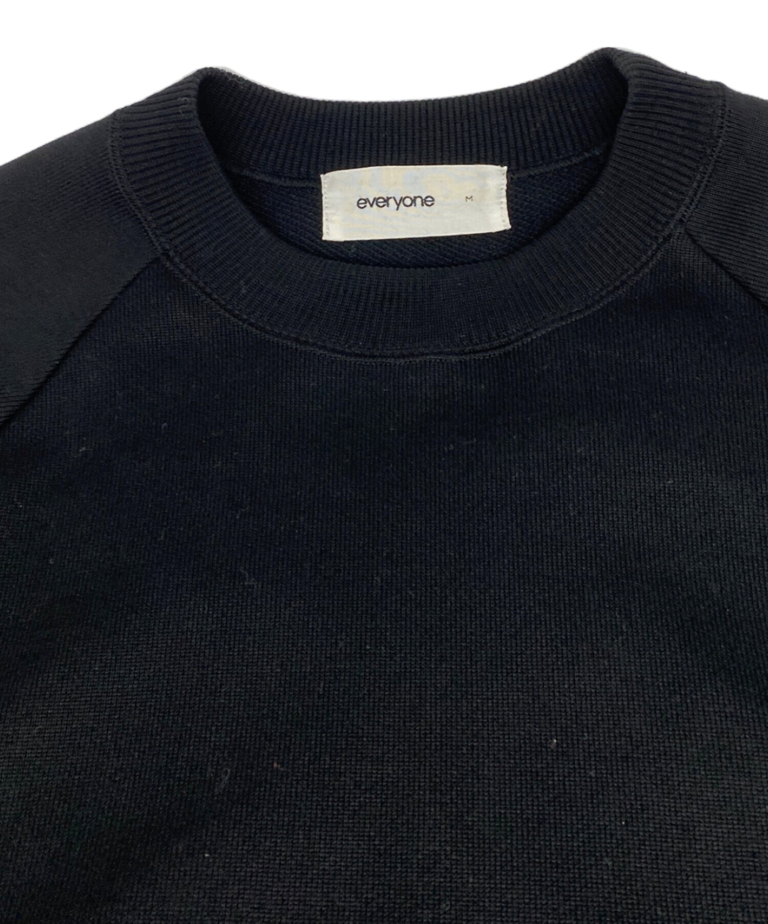 中古・古着通販】everyone (エブリワン) ラグランスウェット ブラック