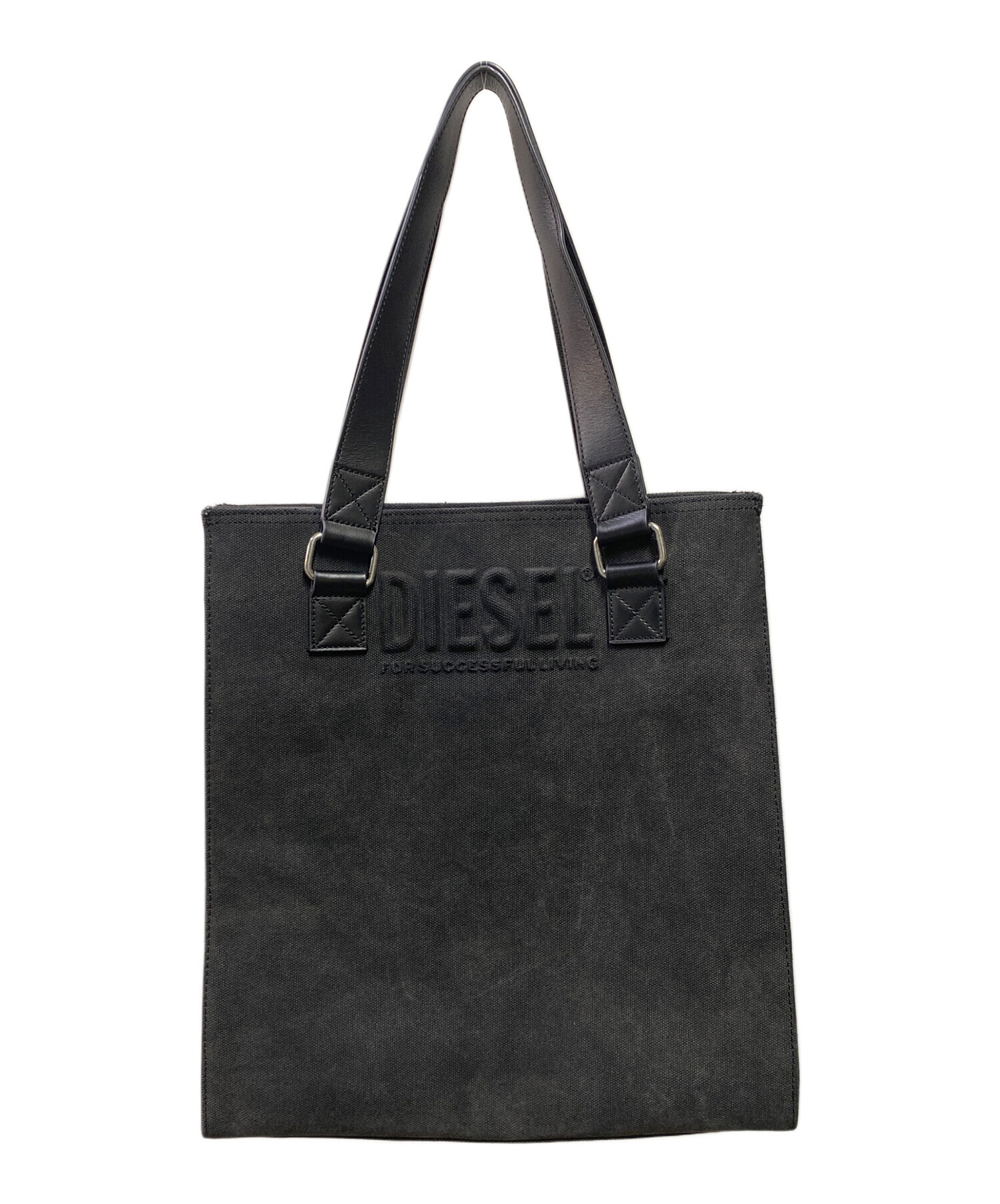 00s/DIESEL/ブラック/ハンドバッグ/トートバッグ 中古・古着通販】DIESEL (ディーゼル) キャンバスNSトートバッグ